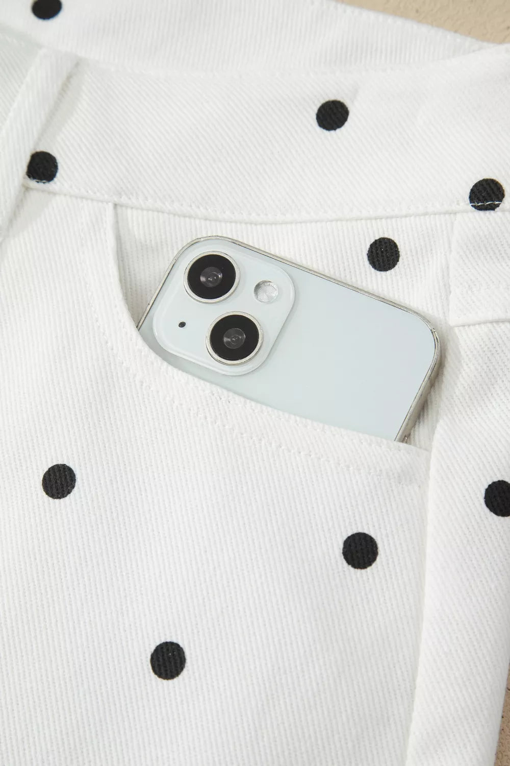 Polka Dot Scalloped Hem Shorts designed for comfort and style at Lookzlike