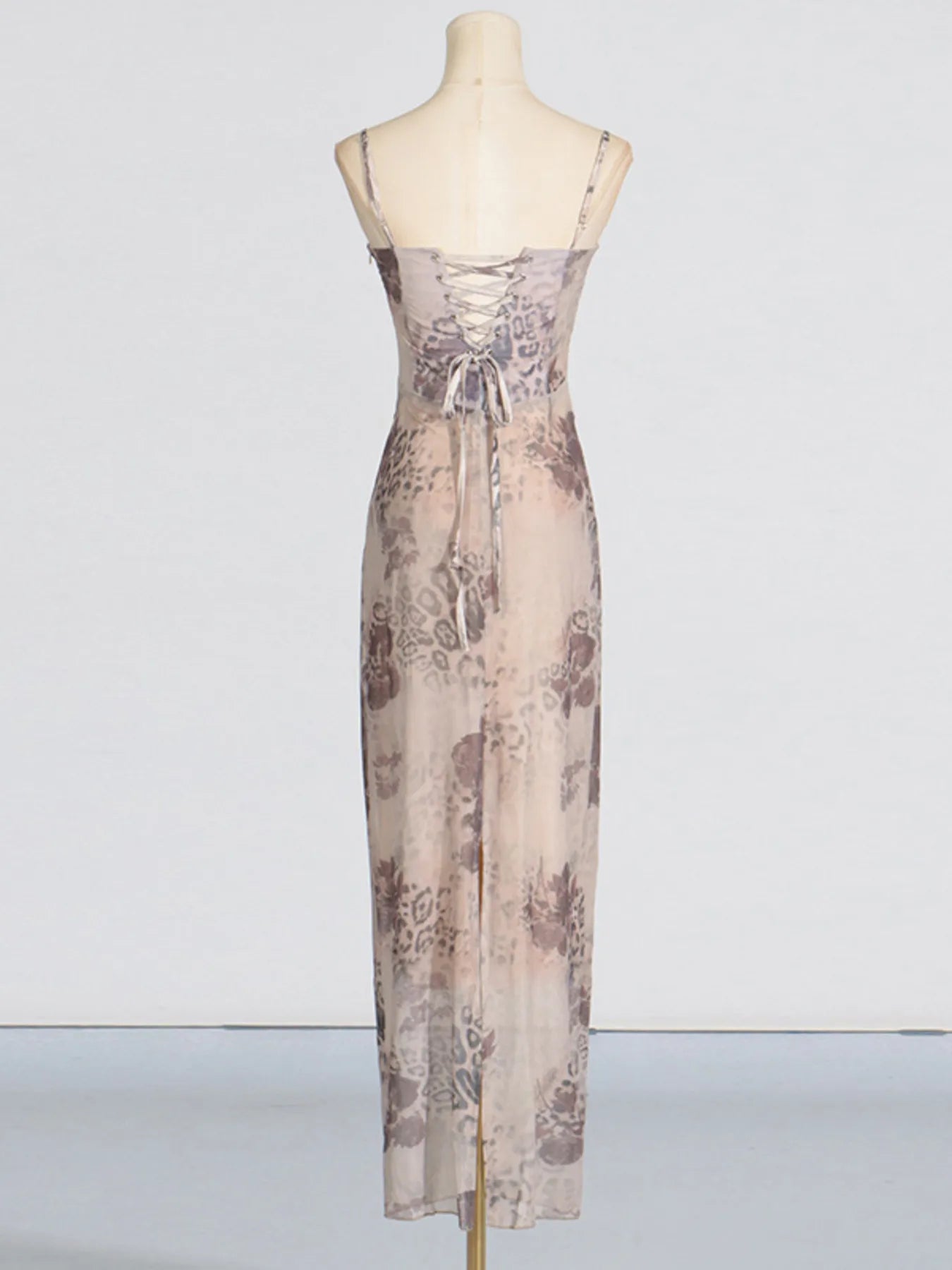 Printed Sweetheart Neck Bodycon Maxi Dress designed for comfort and style at Lookzlike