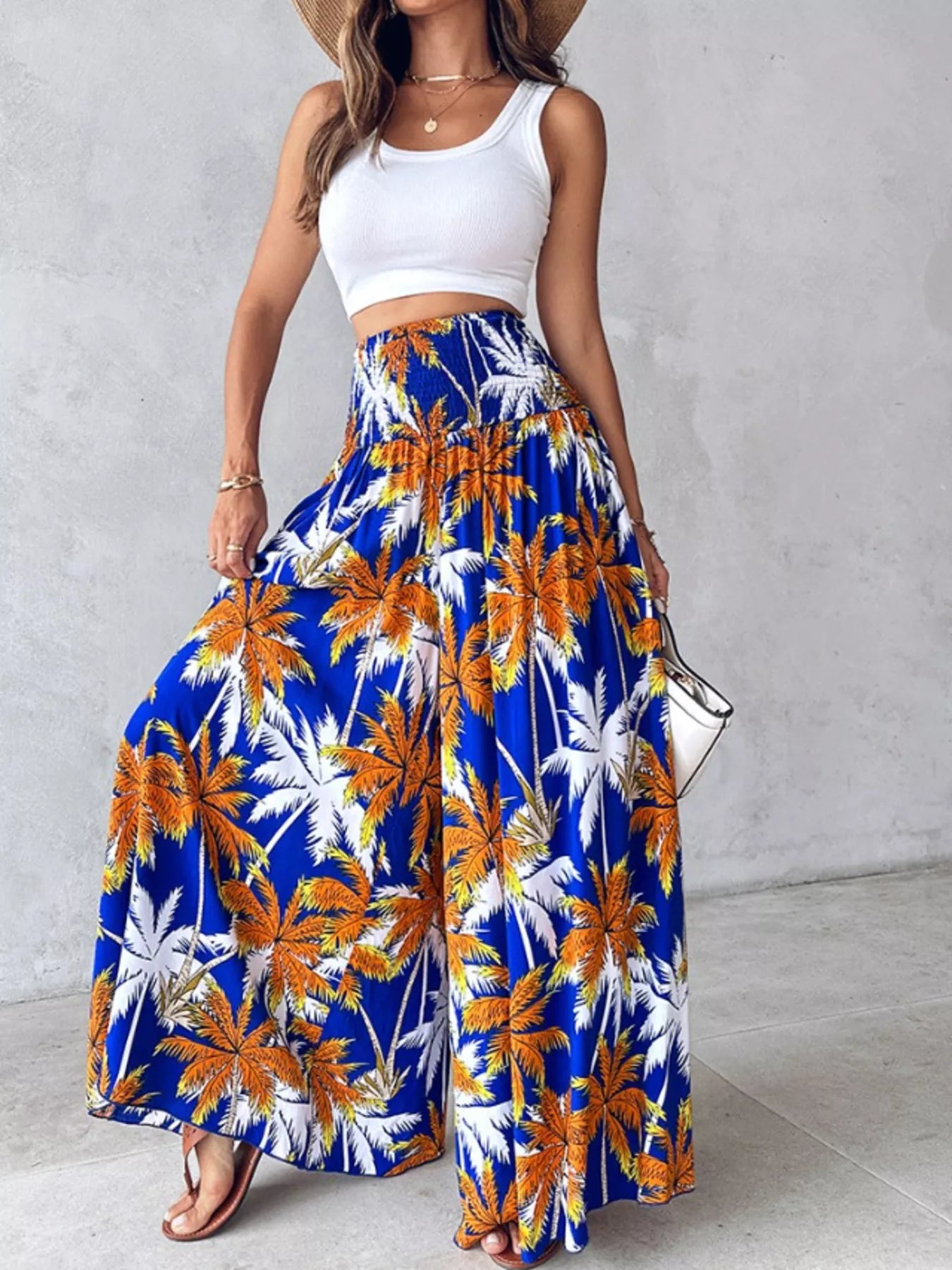 Printed Wide-Leg Pants designed for comfort and style at Lookzlike