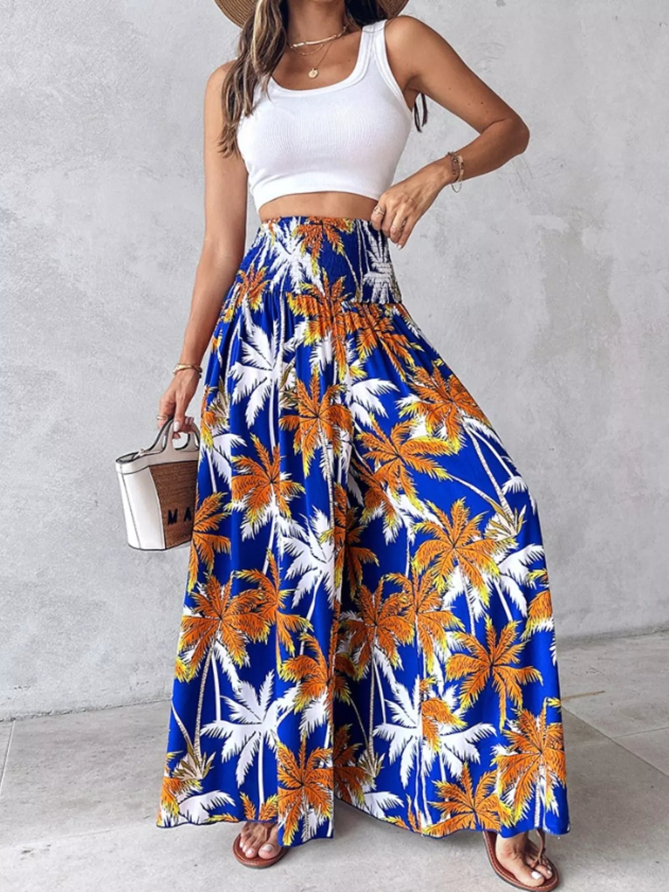 Printed Wide-Leg Pants designed for comfort and style at Lookzlike