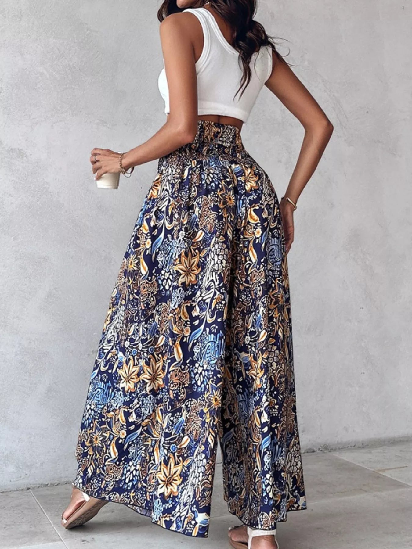 Printed Wide-Leg Pants designed for comfort and style at Lookzlike