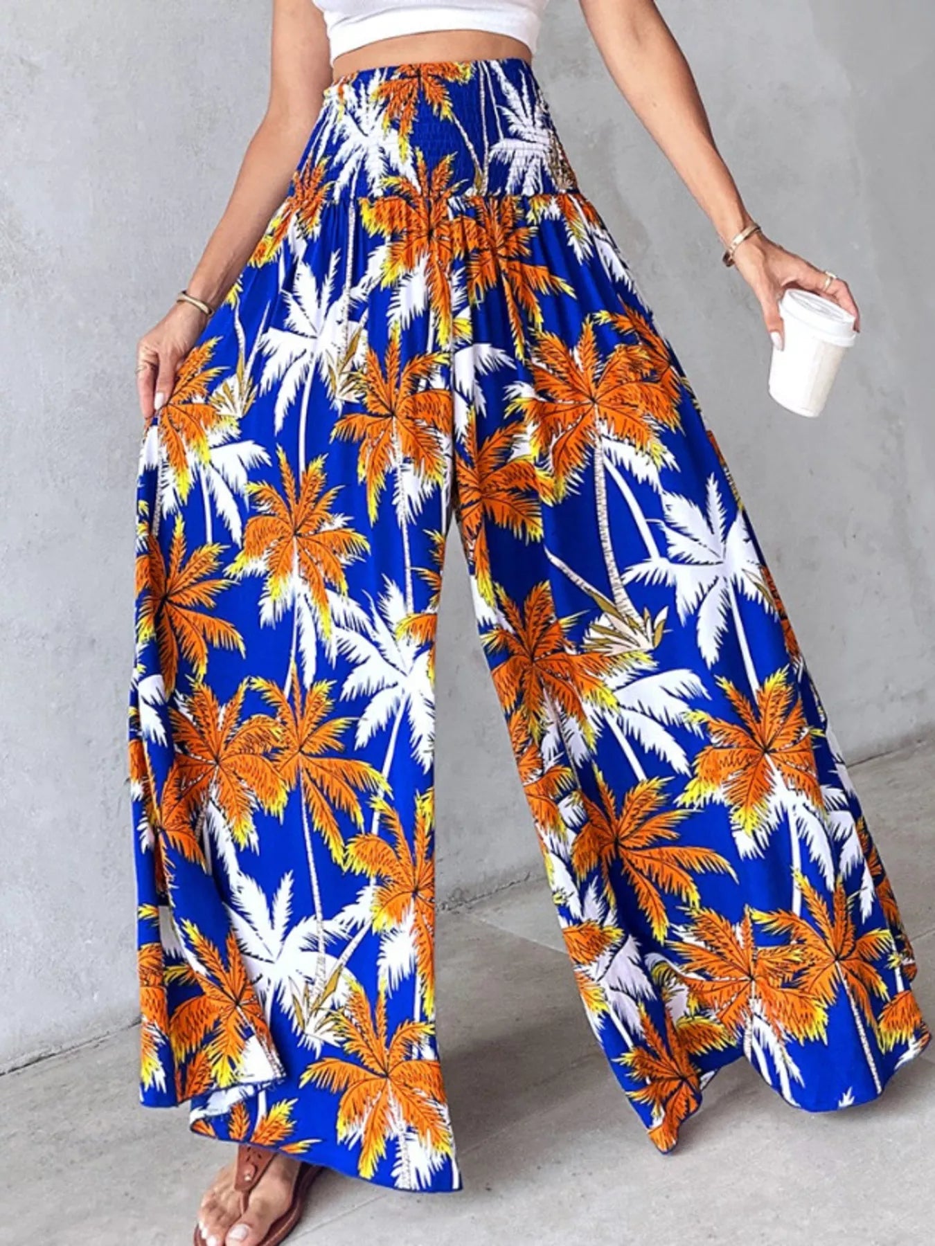 Printed Wide-Leg Pants designed for comfort and style at Lookzlike