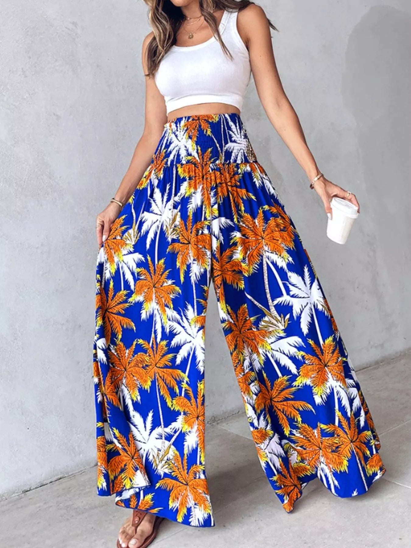 Printed Wide-Leg Pants designed for comfort and style at Lookzlike