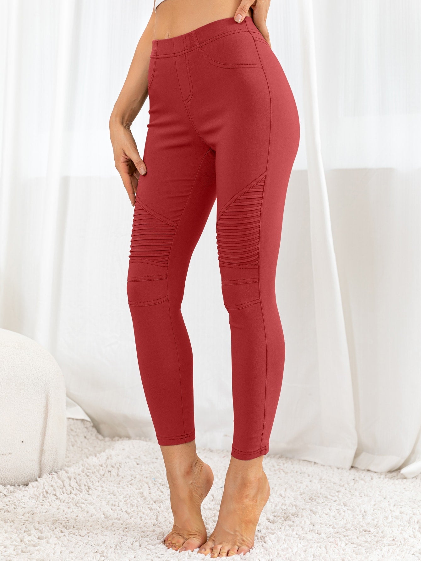 Ribbed Detail Leggings - Lookzlike