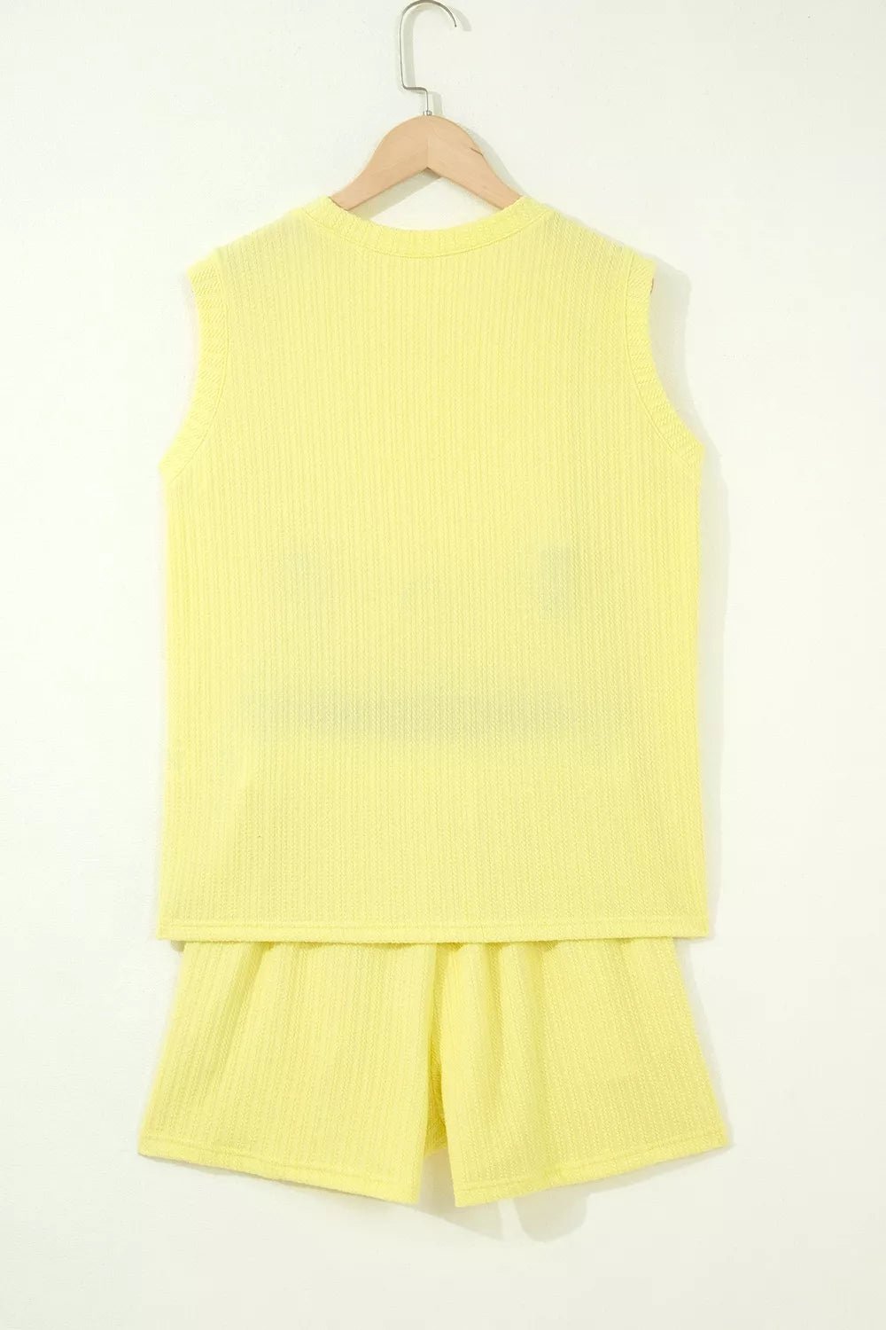 Ribbed Knit Tank and Shorts Set designed for comfort and style at Lookzlike