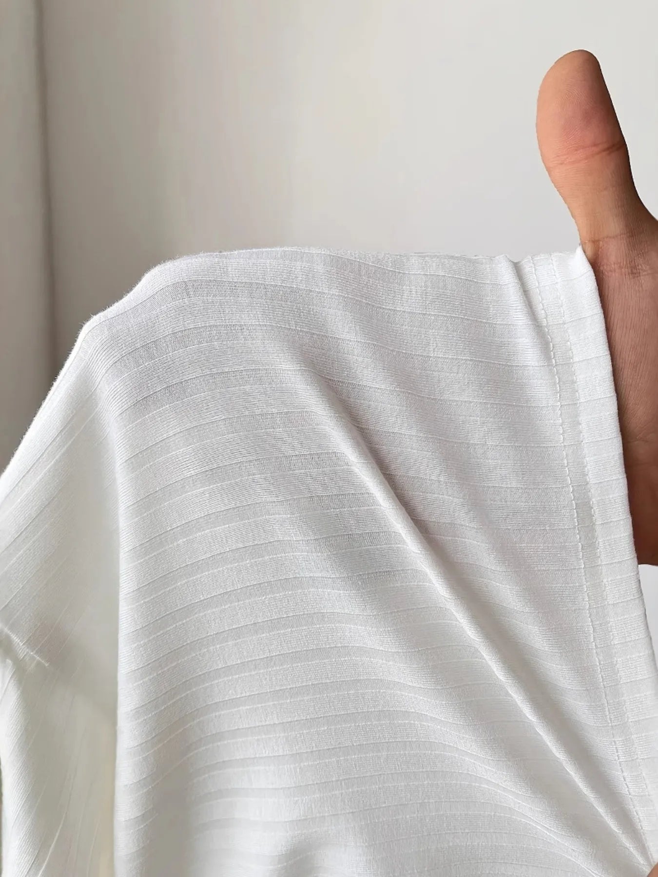 Ribbed Wrap Half Sleeve T-Shirt - Lookzlike