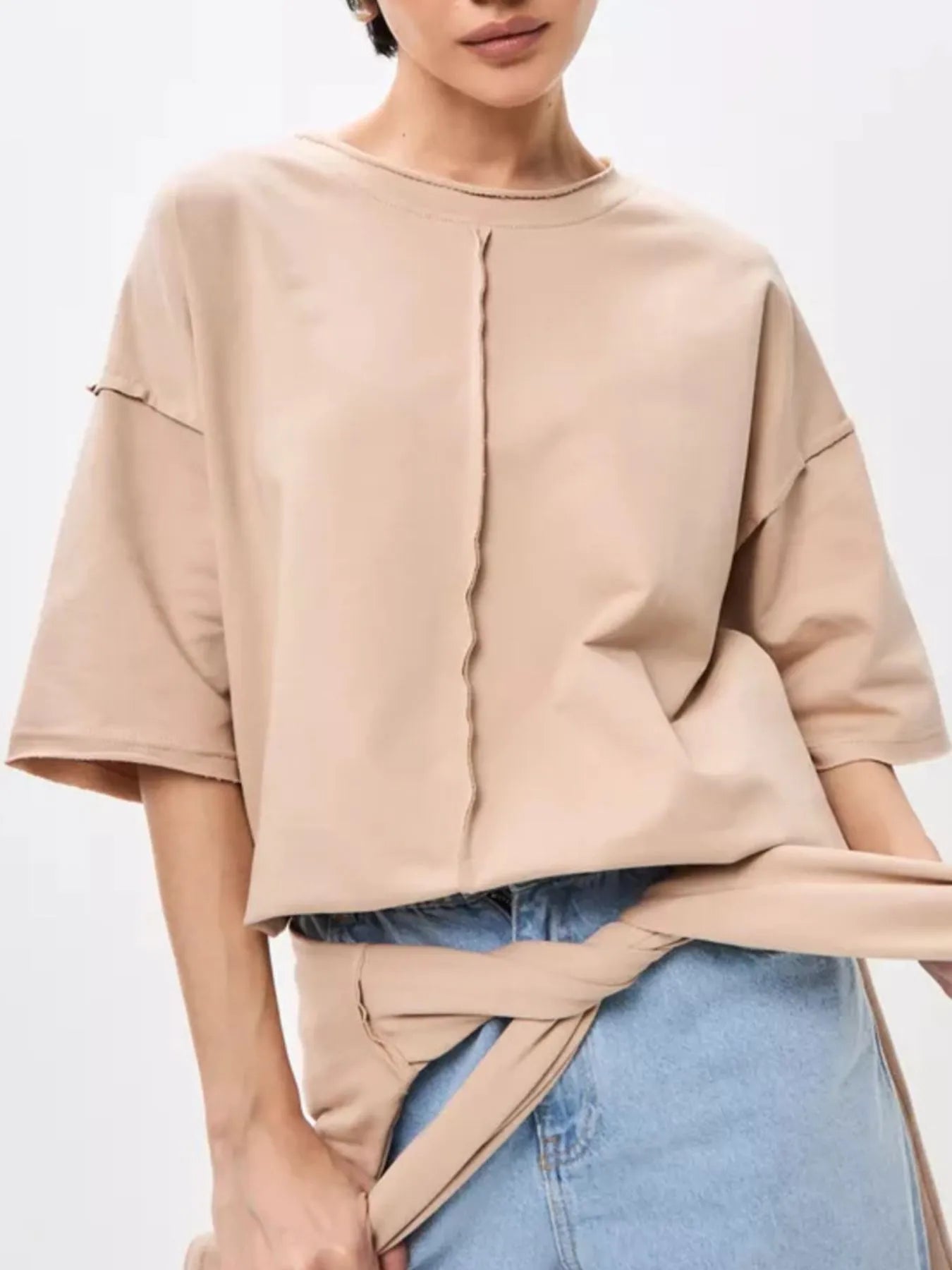 Round Neck Half Sleeve T-Shirt - Lookzlike