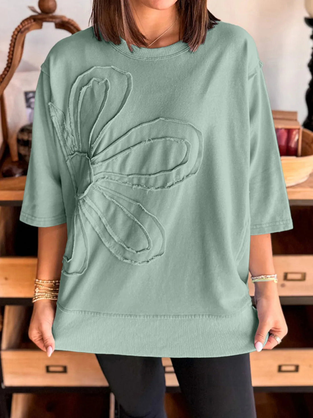 Round Neck Oversized T-Shirt - Lookzlike