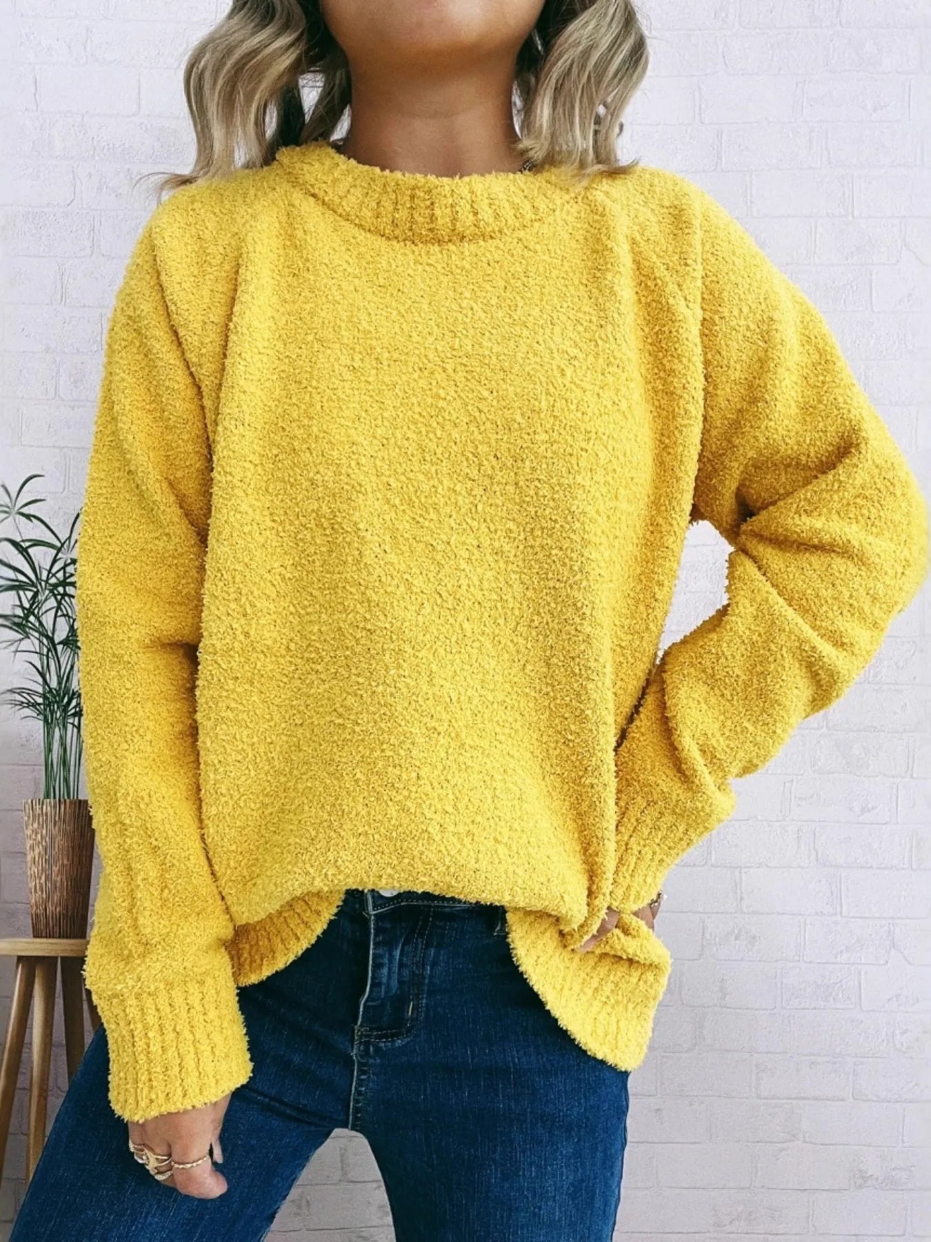 Round Neck Raglan Sleeve Sweater designed for comfort and style at Lookzlike