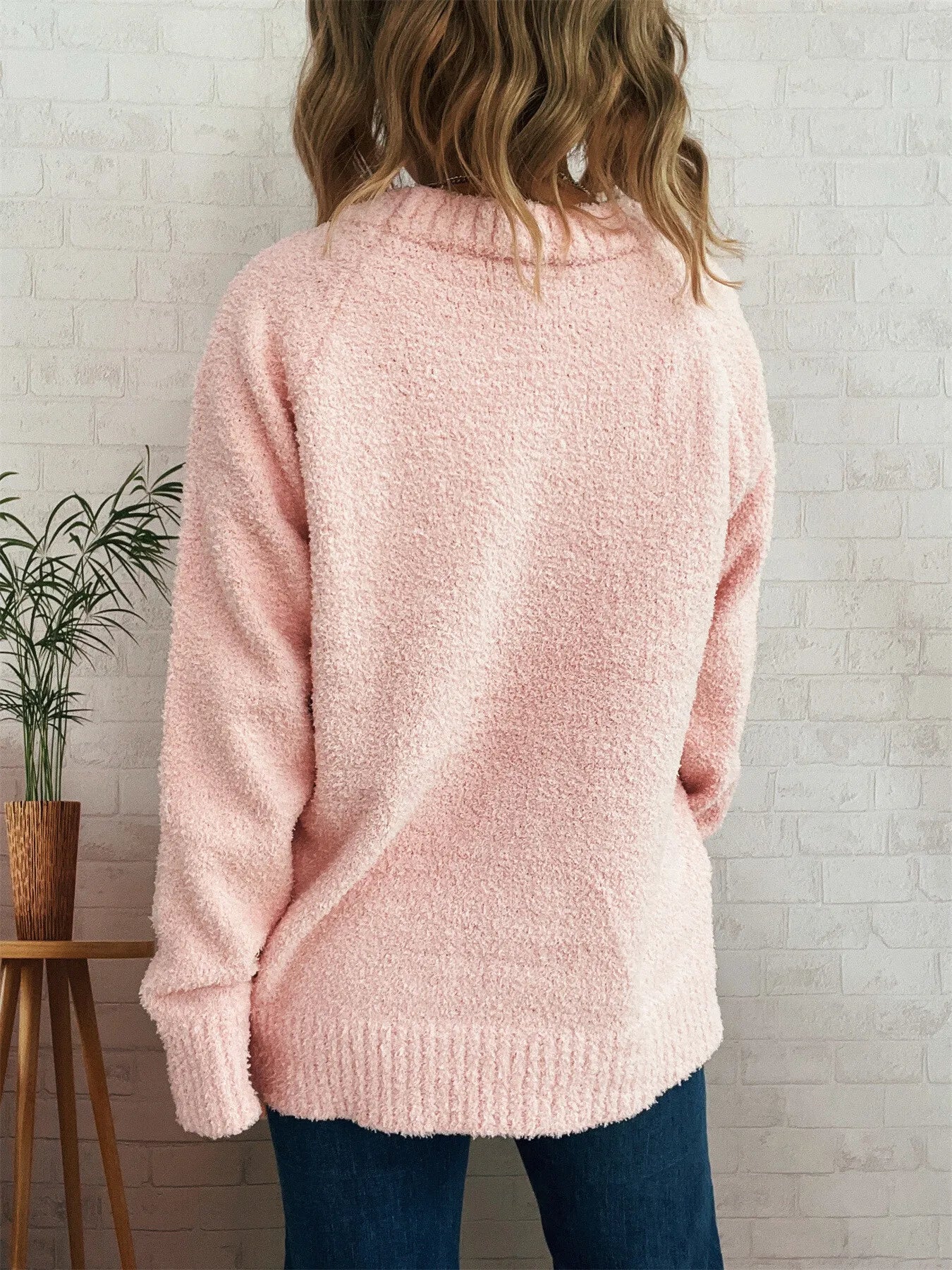 Round Neck Raglan Sleeve Sweater designed for comfort and style at Lookzlike
