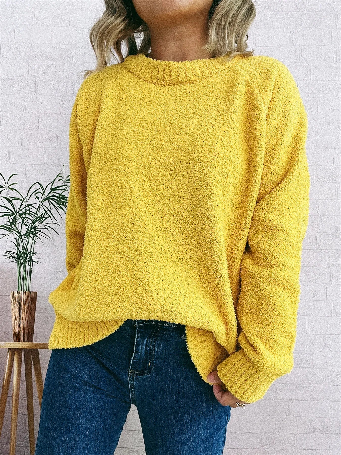 Round Neck Raglan Sleeve Sweater designed for comfort and style at Lookzlike