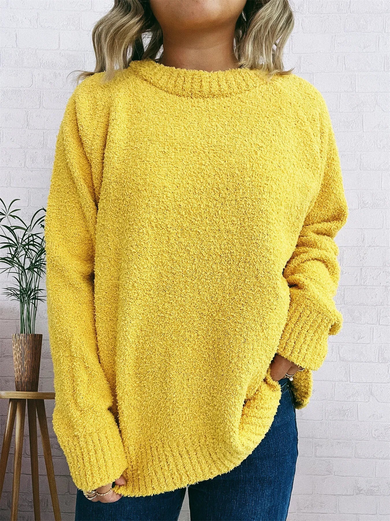 Round Neck Raglan Sleeve Sweater designed for comfort and style at Lookzlike