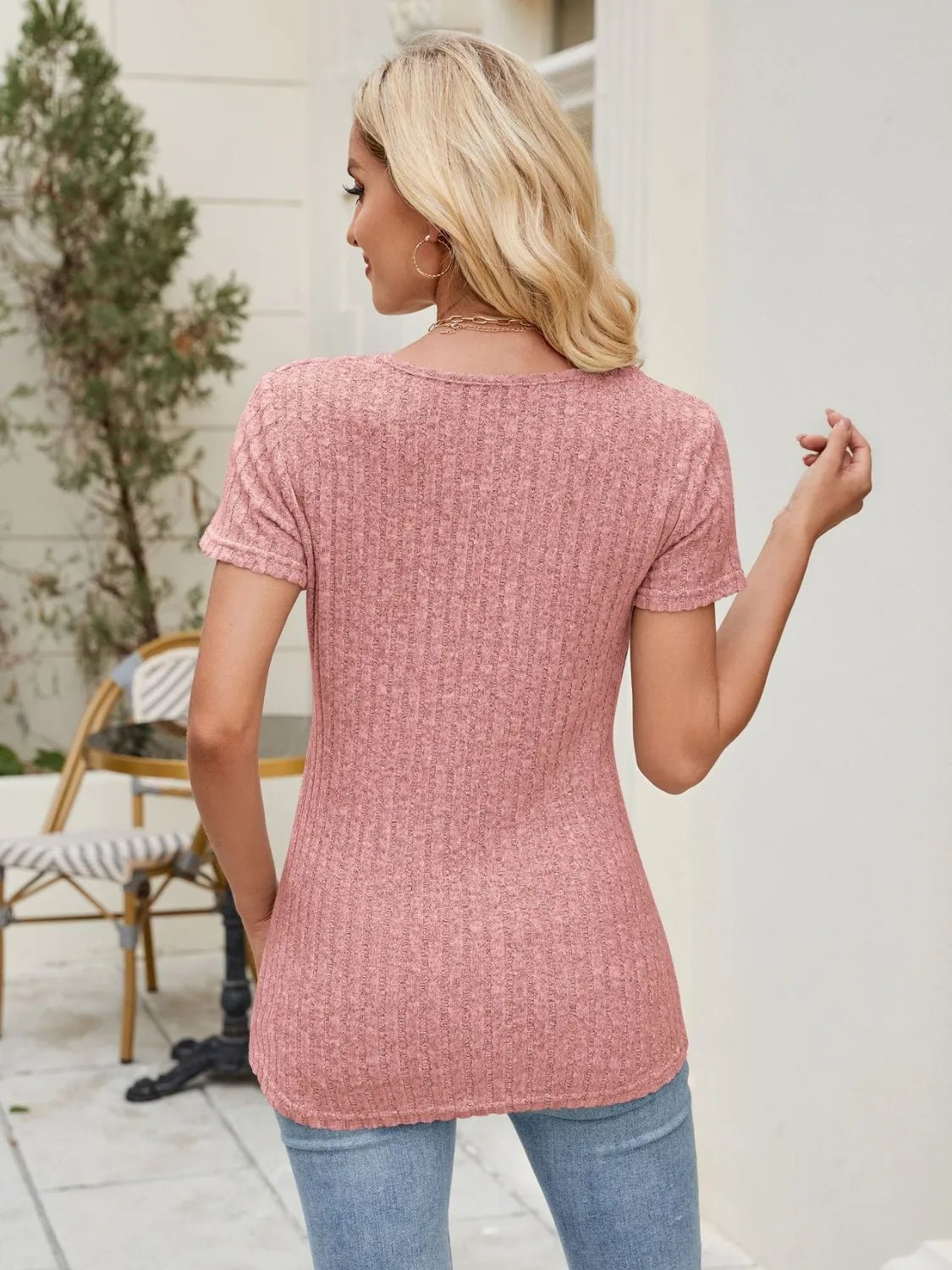 Round Neck Short Sleeve T-Shirt - Lookzlike