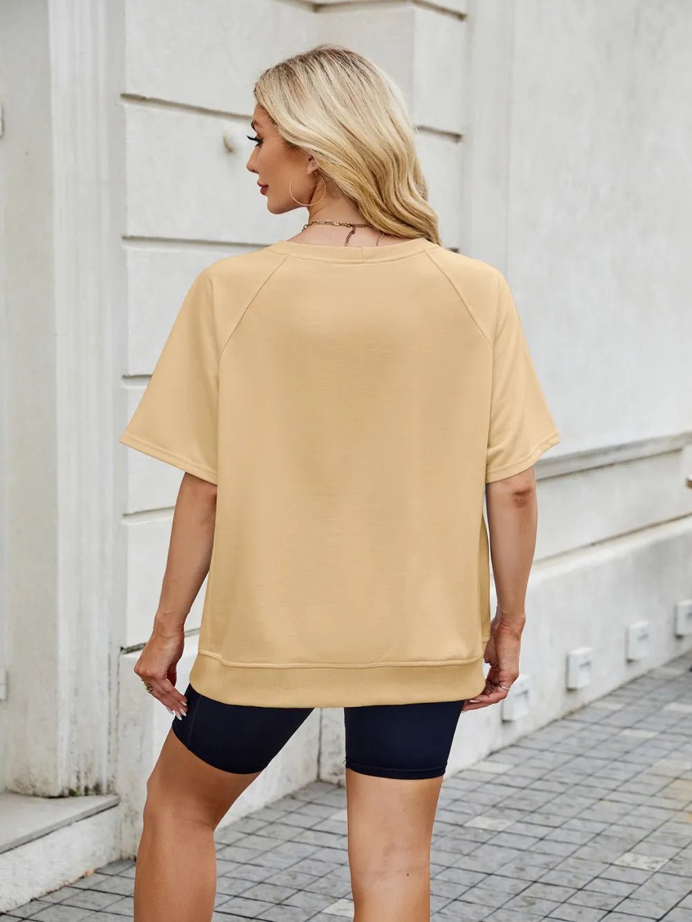 Round Neck Short Sleeve T-Shirt - Lookzlike