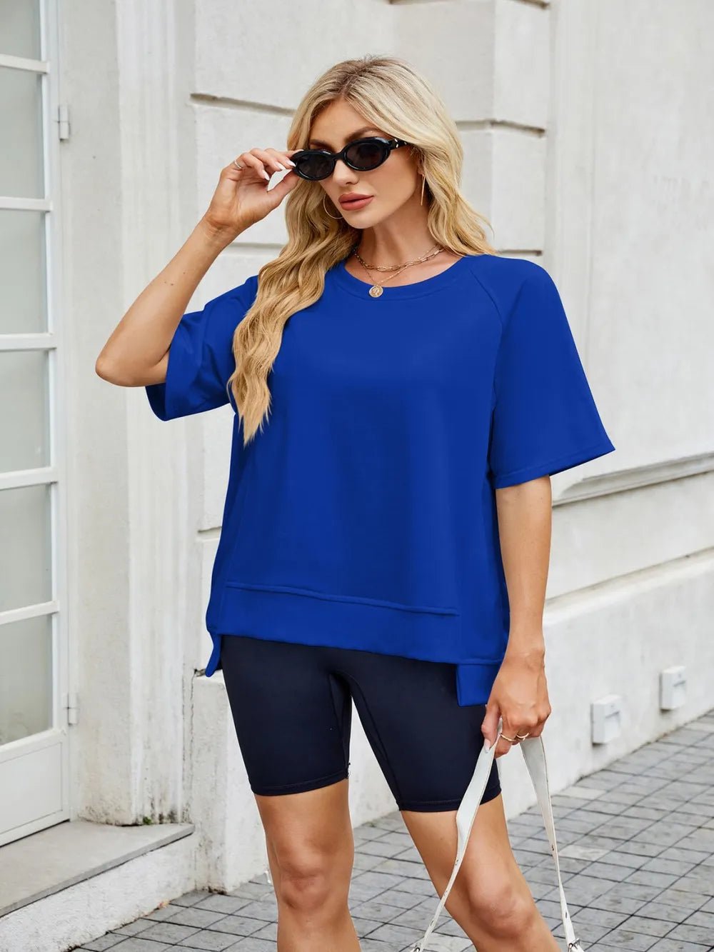 Round Neck Short Sleeve T-Shirt - Lookzlike