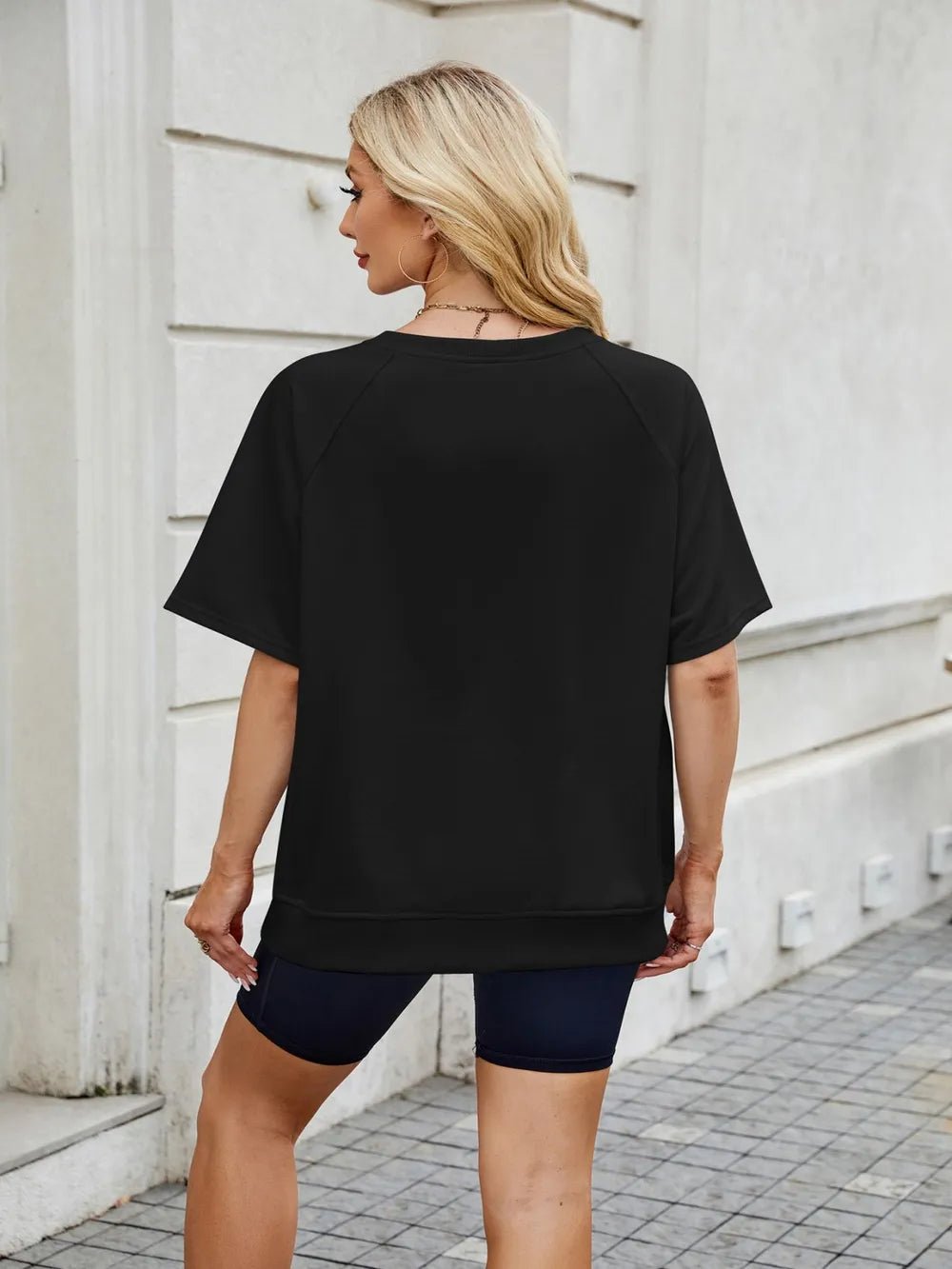 Round Neck Short Sleeve T-Shirt - Lookzlike