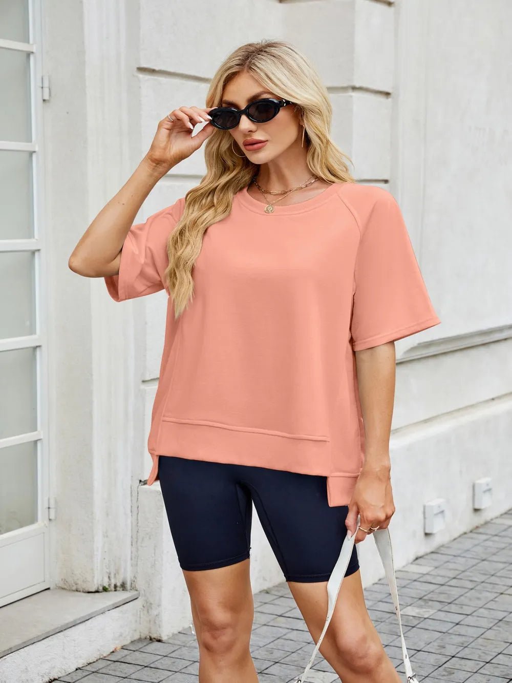 Round Neck Short Sleeve T-Shirt - Lookzlike
