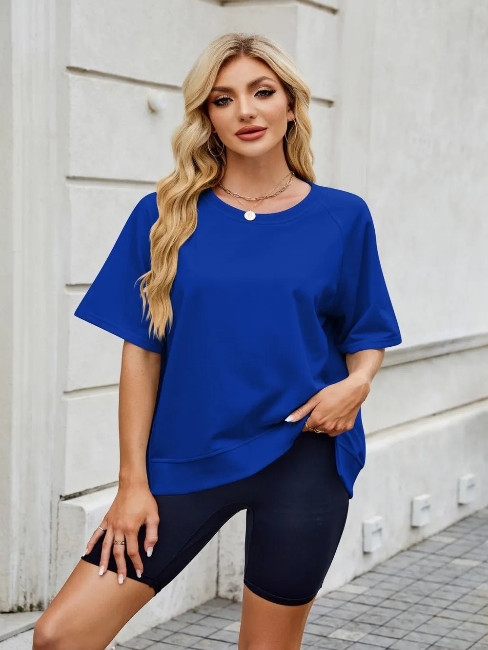 Round Neck Short Sleeve T-Shirt - Lookzlike