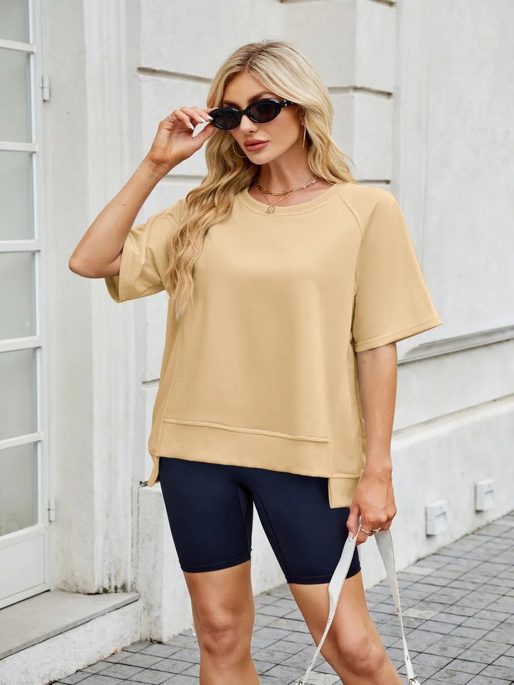 Round Neck Short Sleeve T-Shirt - Lookzlike