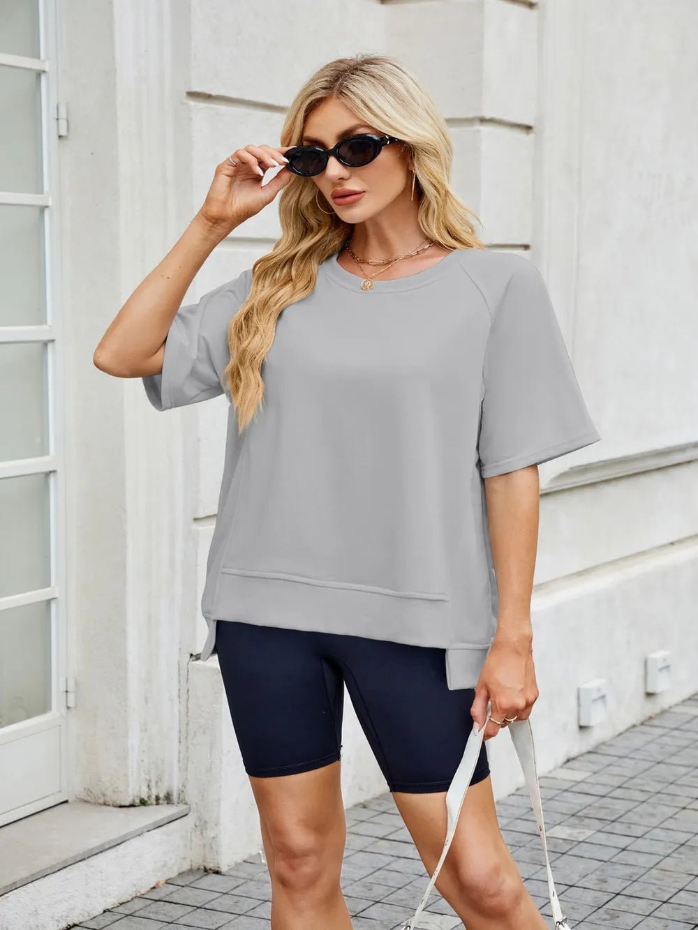 Round Neck Short Sleeve T-Shirt - Lookzlike