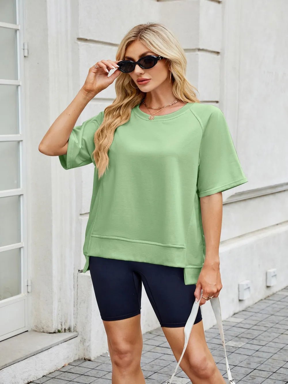 Round Neck Short Sleeve T-Shirt - Lookzlike