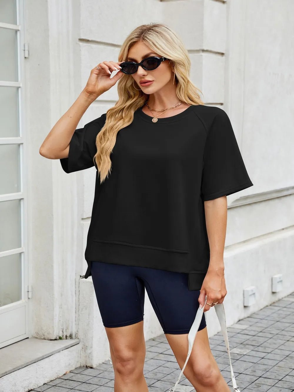 Round Neck Short Sleeve T-Shirt - Lookzlike