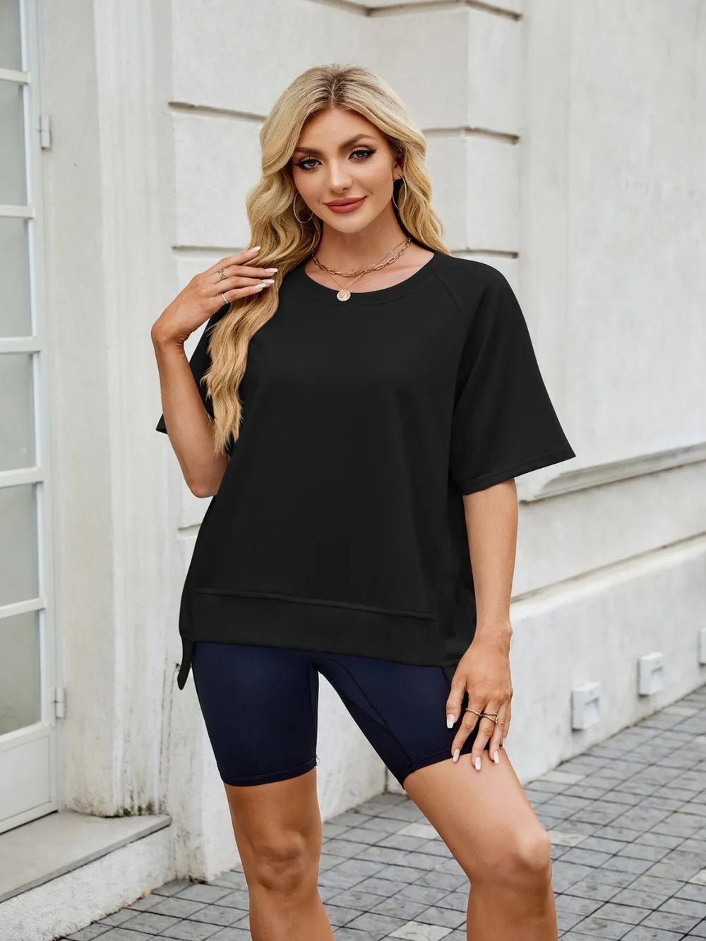 Round Neck Short Sleeve T-Shirt - Lookzlike
