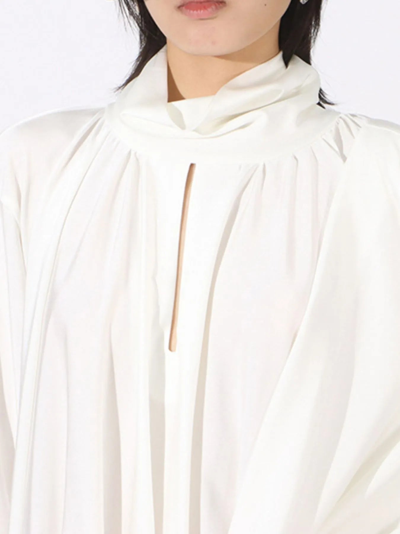 Ruched Long Sleeve Mini Dress designed for comfort and style at Lookzlike
