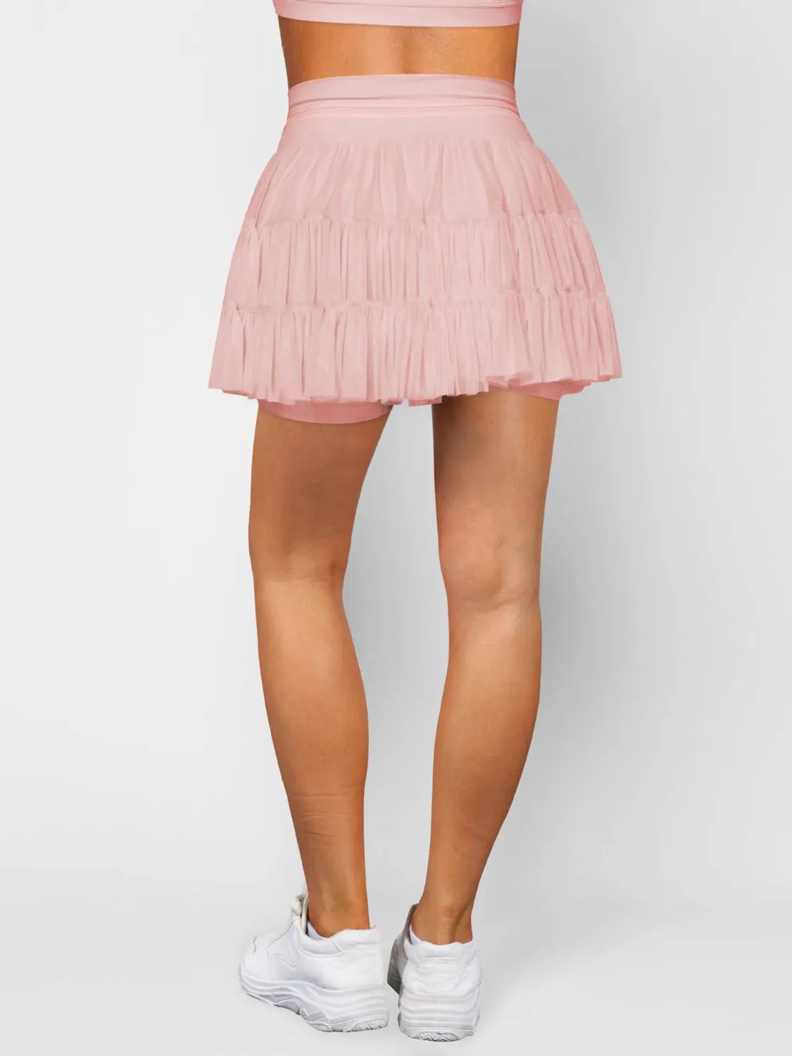 Ruched Mini Skort with Pockets - Lookzlike