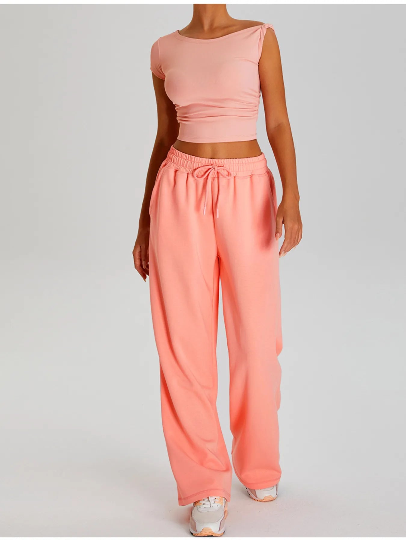 Ruched Side Crop T-Shirt - Lookzlike