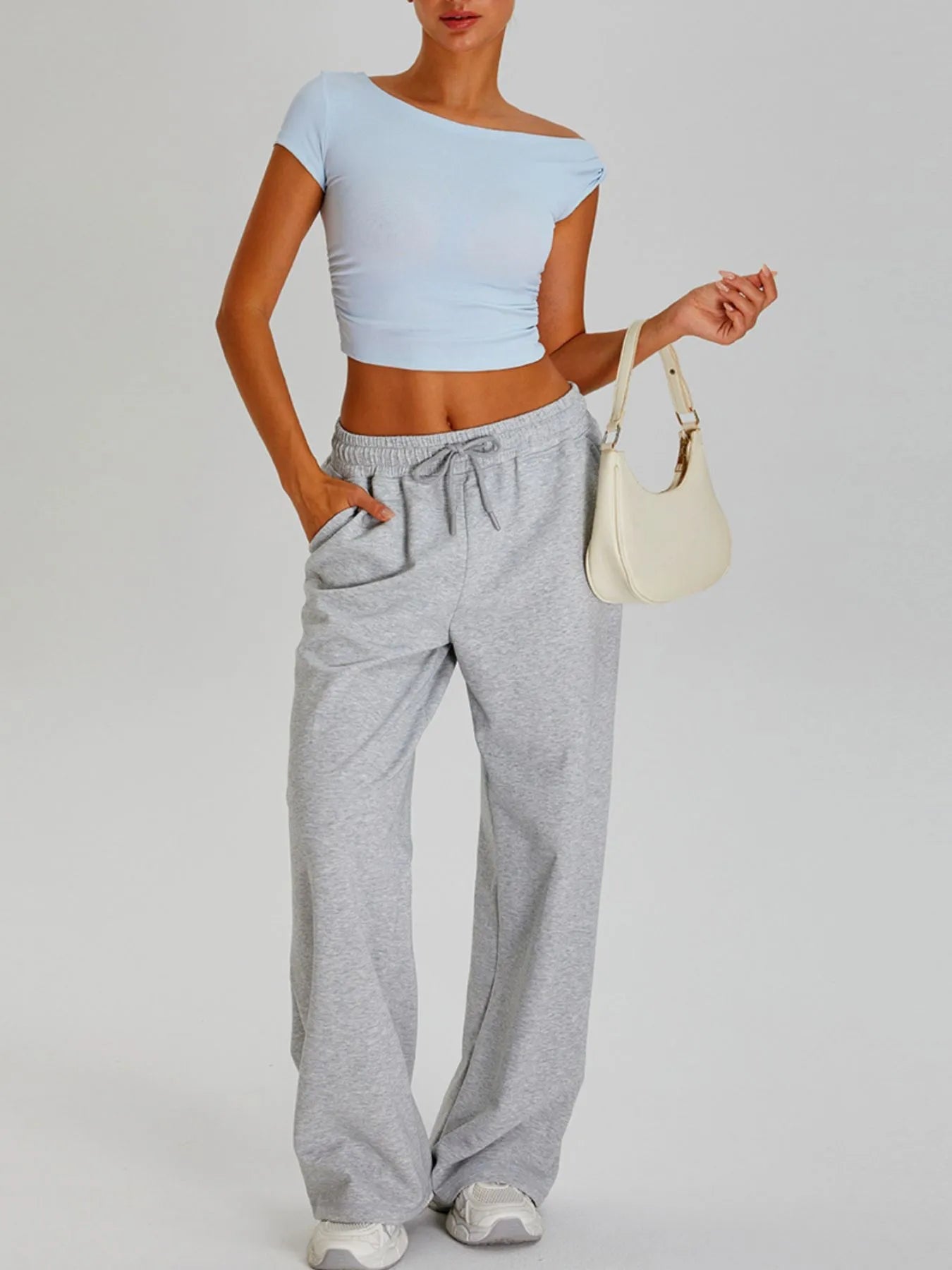 Ruched Side Crop T-Shirt - Lookzlike