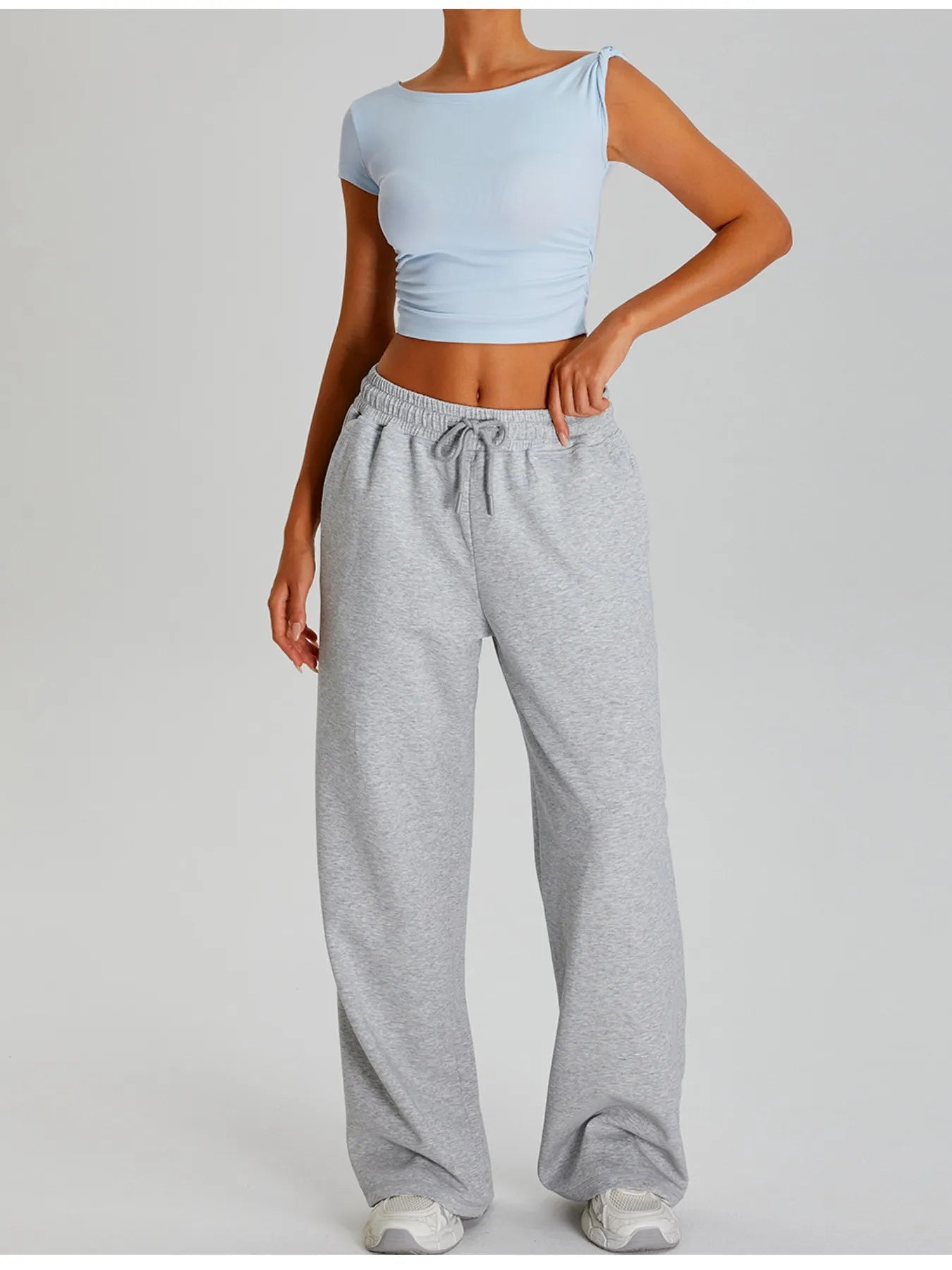 Ruched Side Crop T-Shirt - Lookzlike