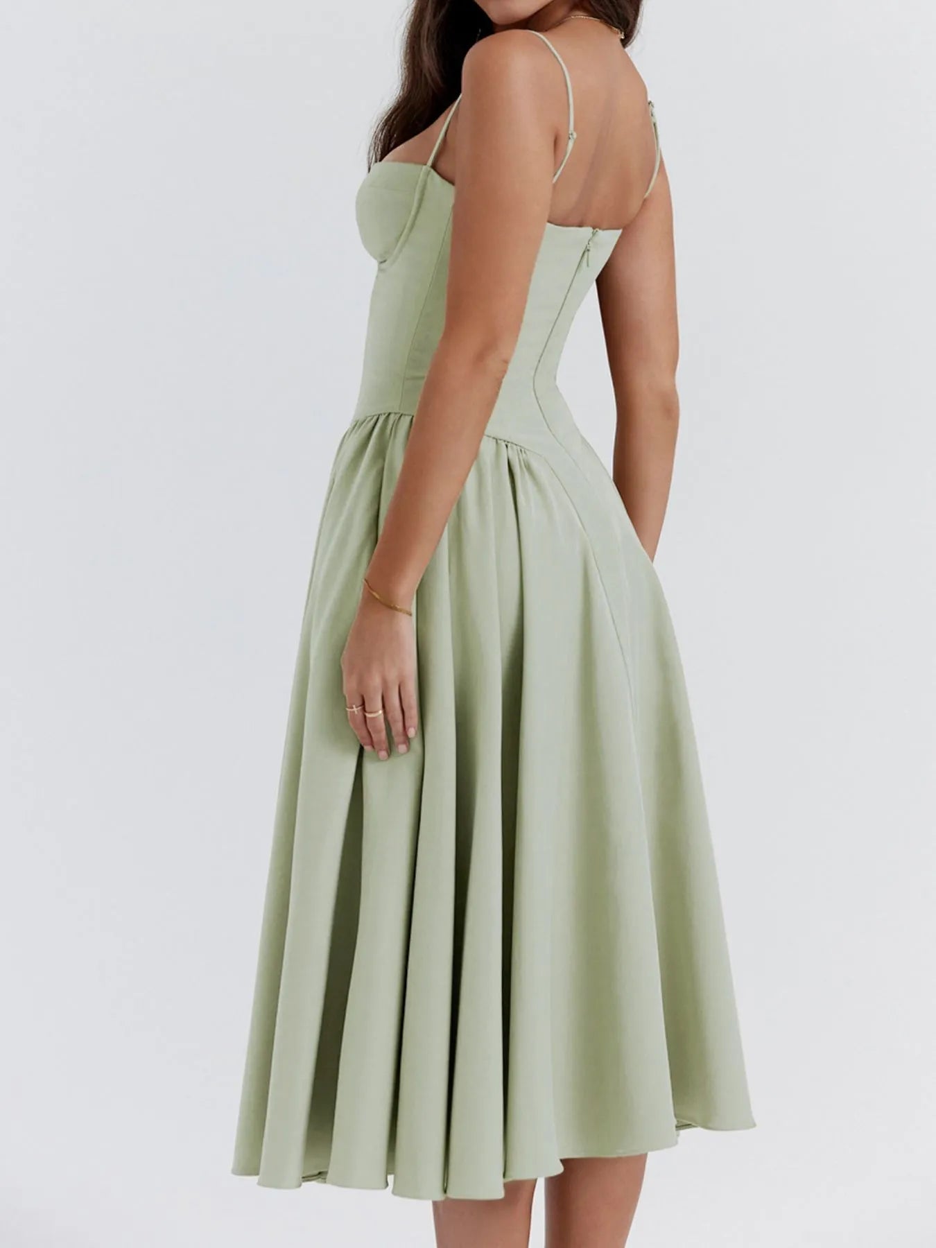 Ruched Sweetheart Neck Cami Dress designed for comfort and style at Lookzlike