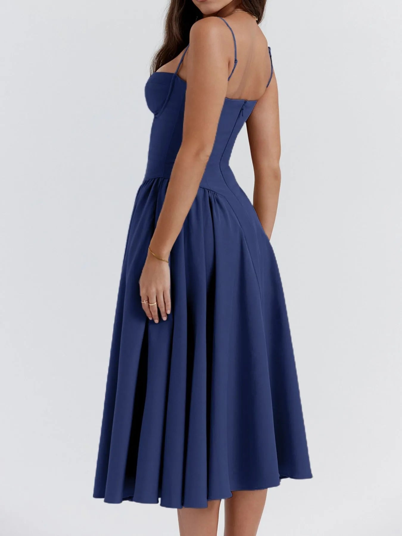 Ruched Sweetheart Neck Cami Dress designed for comfort and style at Lookzlike
