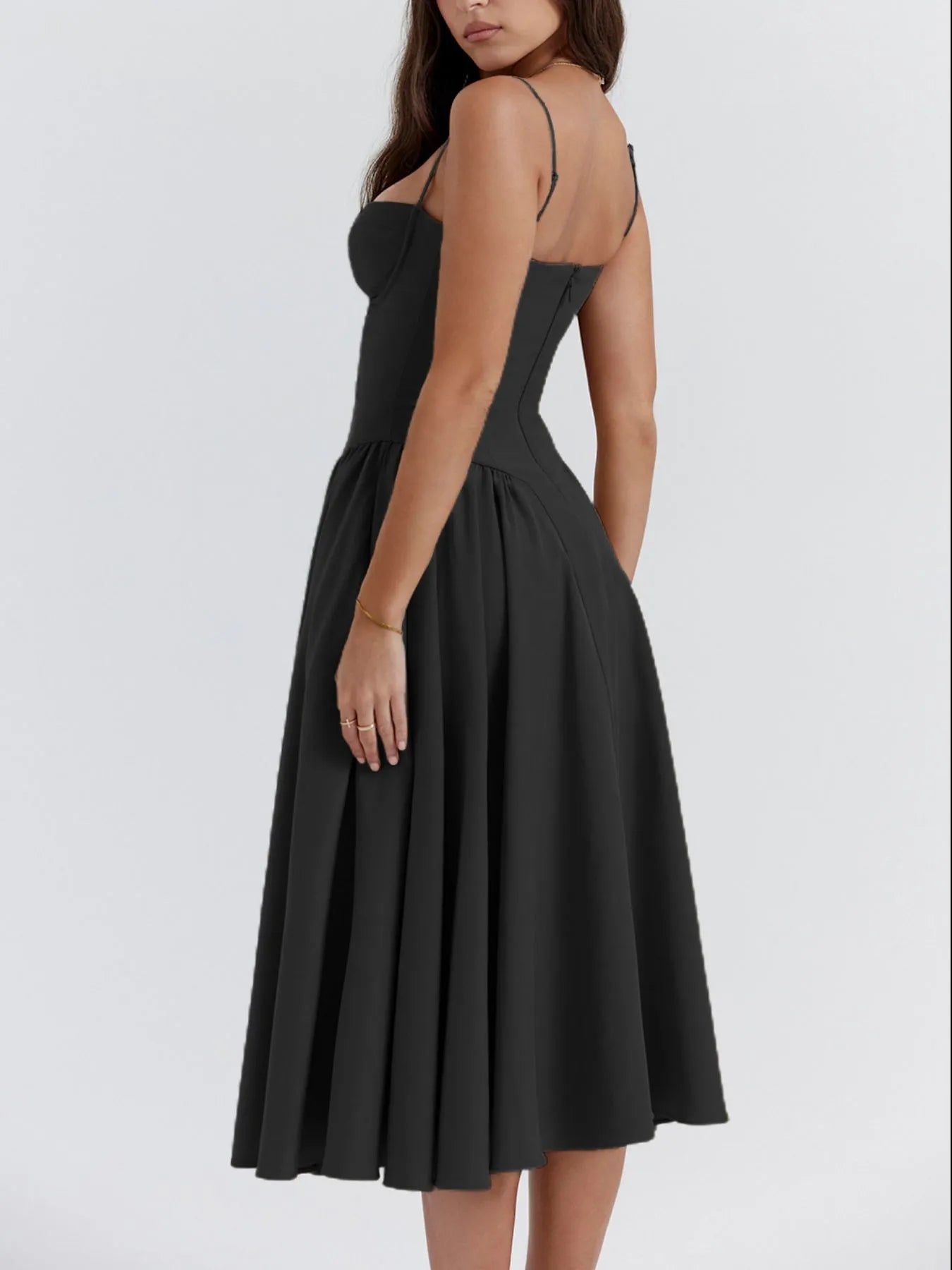 Ruched Sweetheart Neck Cami Dress designed for comfort and style at Lookzlike