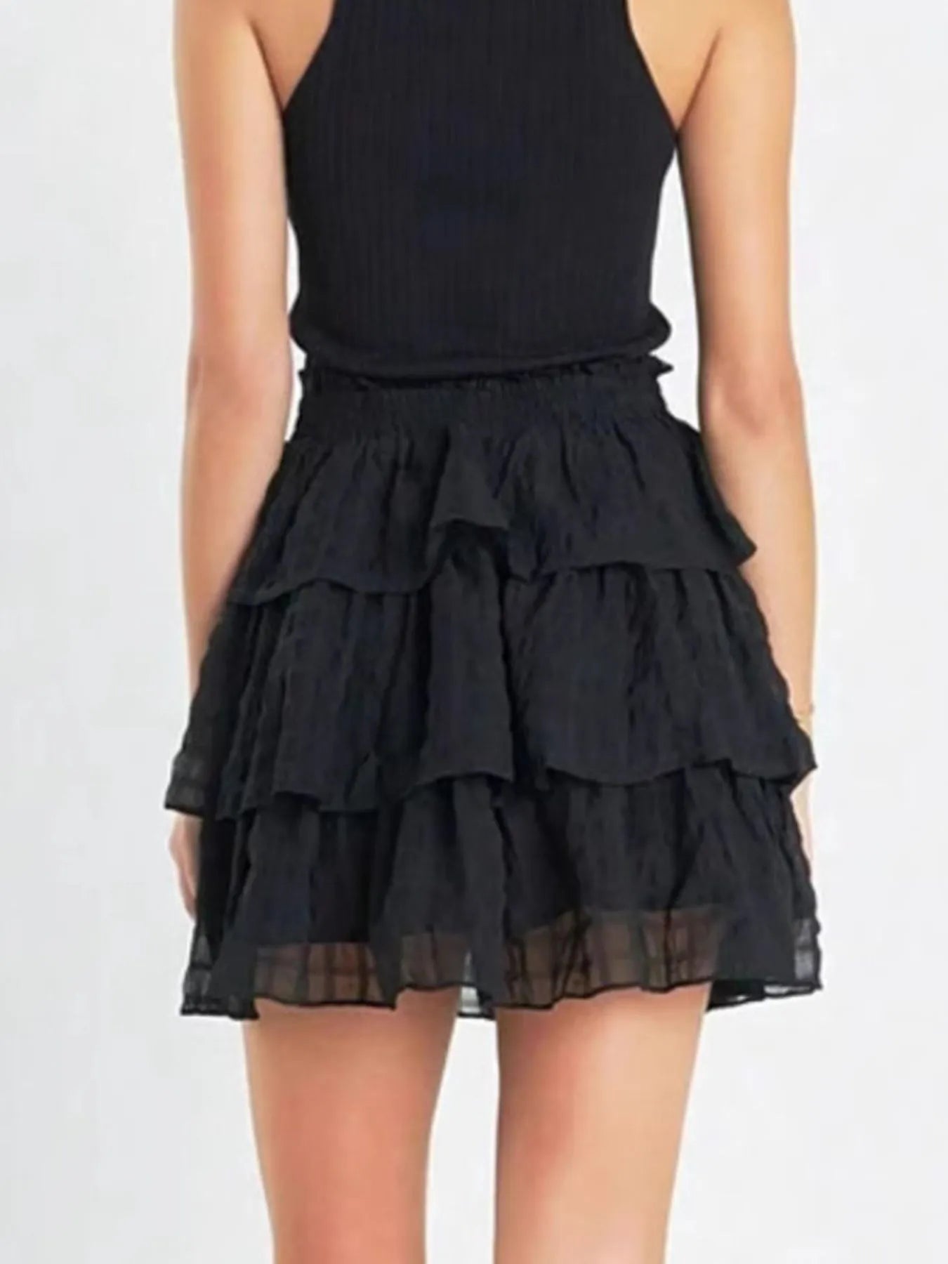 Ruffle Layered Mini Skirt - Lookzlike