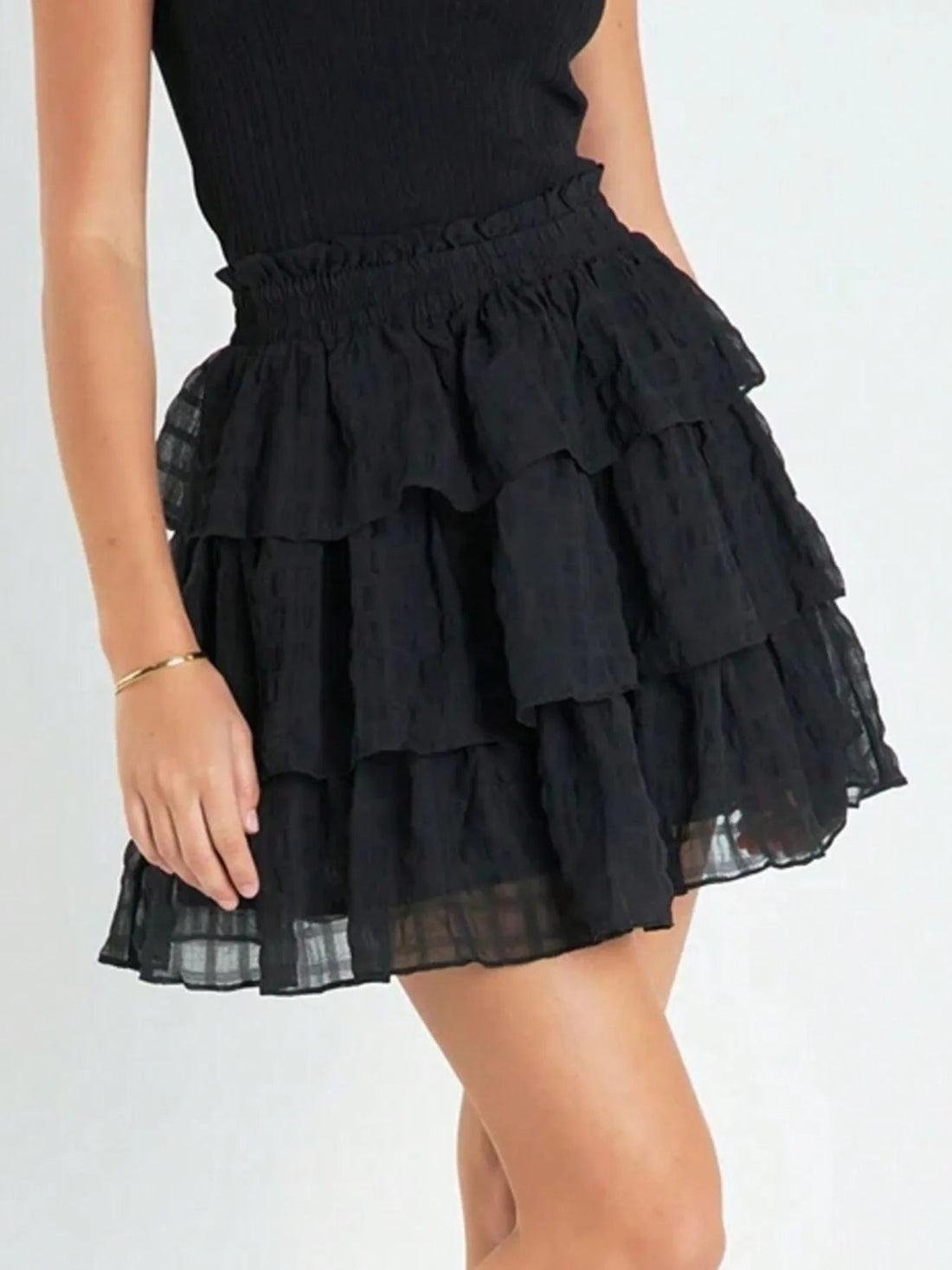 Ruffle Layered Mini Skirt - Lookzlike