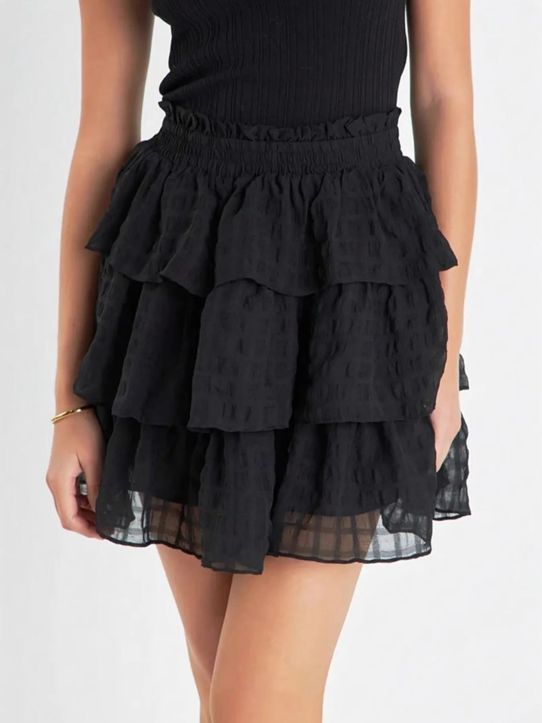 Ruffle Layered Mini Skirt - Lookzlike