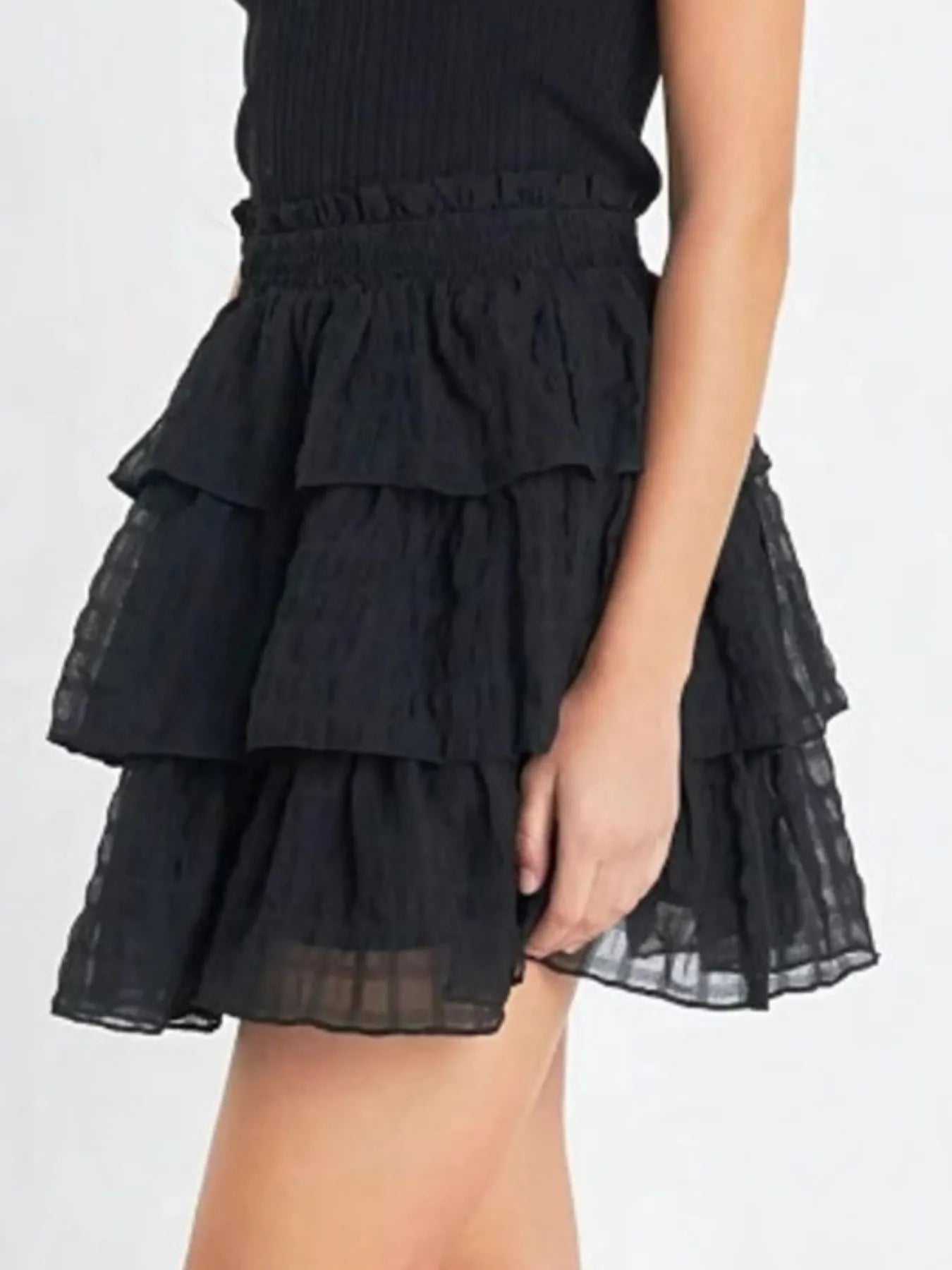 Ruffle Layered Mini Skirt - Lookzlike