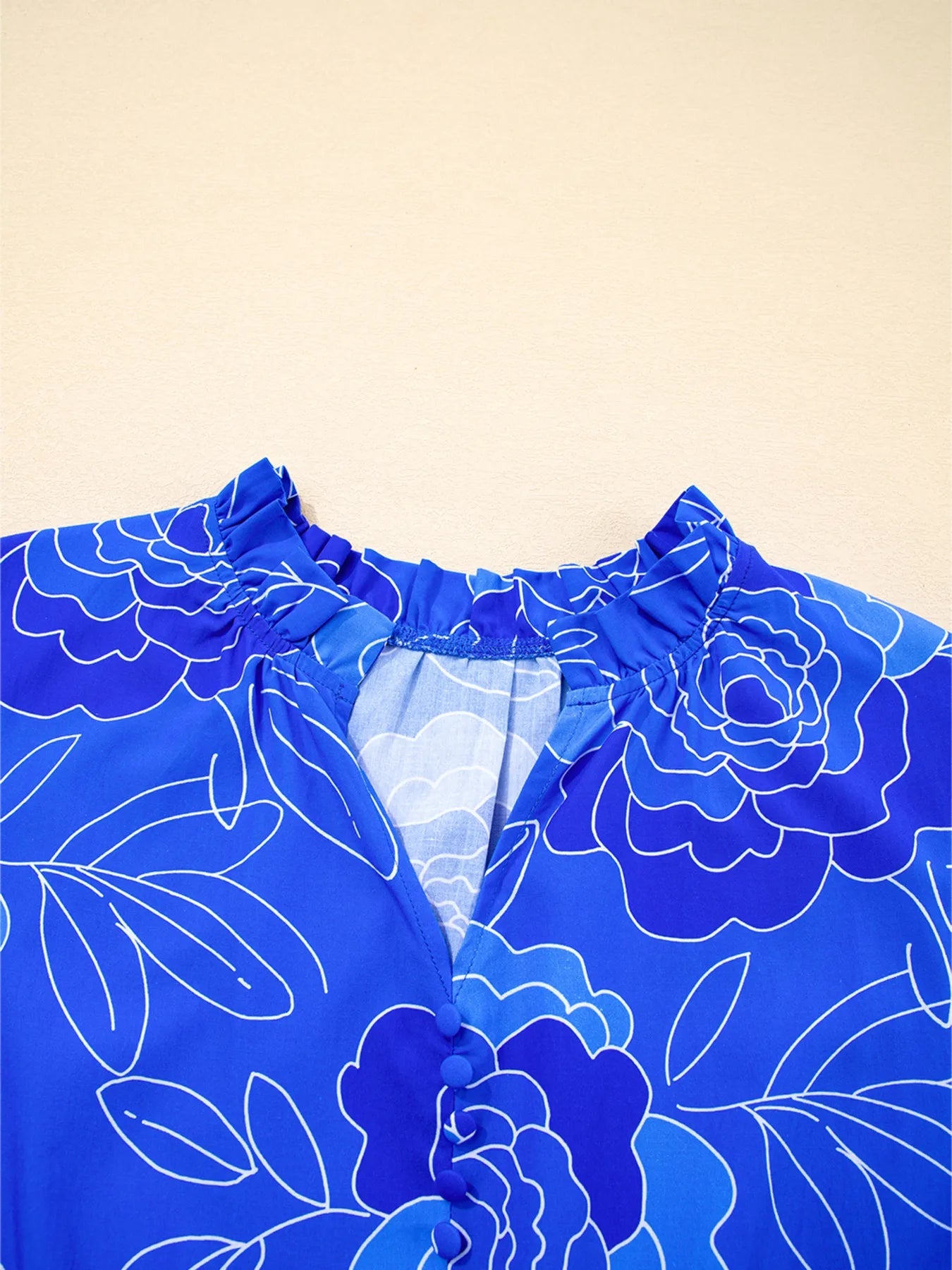 Ruffled Hem Short Sleeve Flowy Mini Dress - Lookzlike