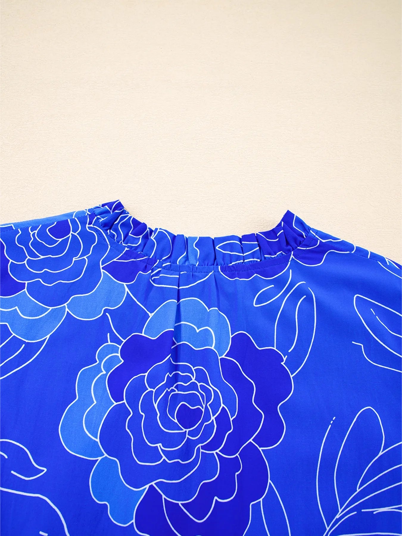 Ruffled Hem Short Sleeve Flowy Mini Dress - Lookzlike