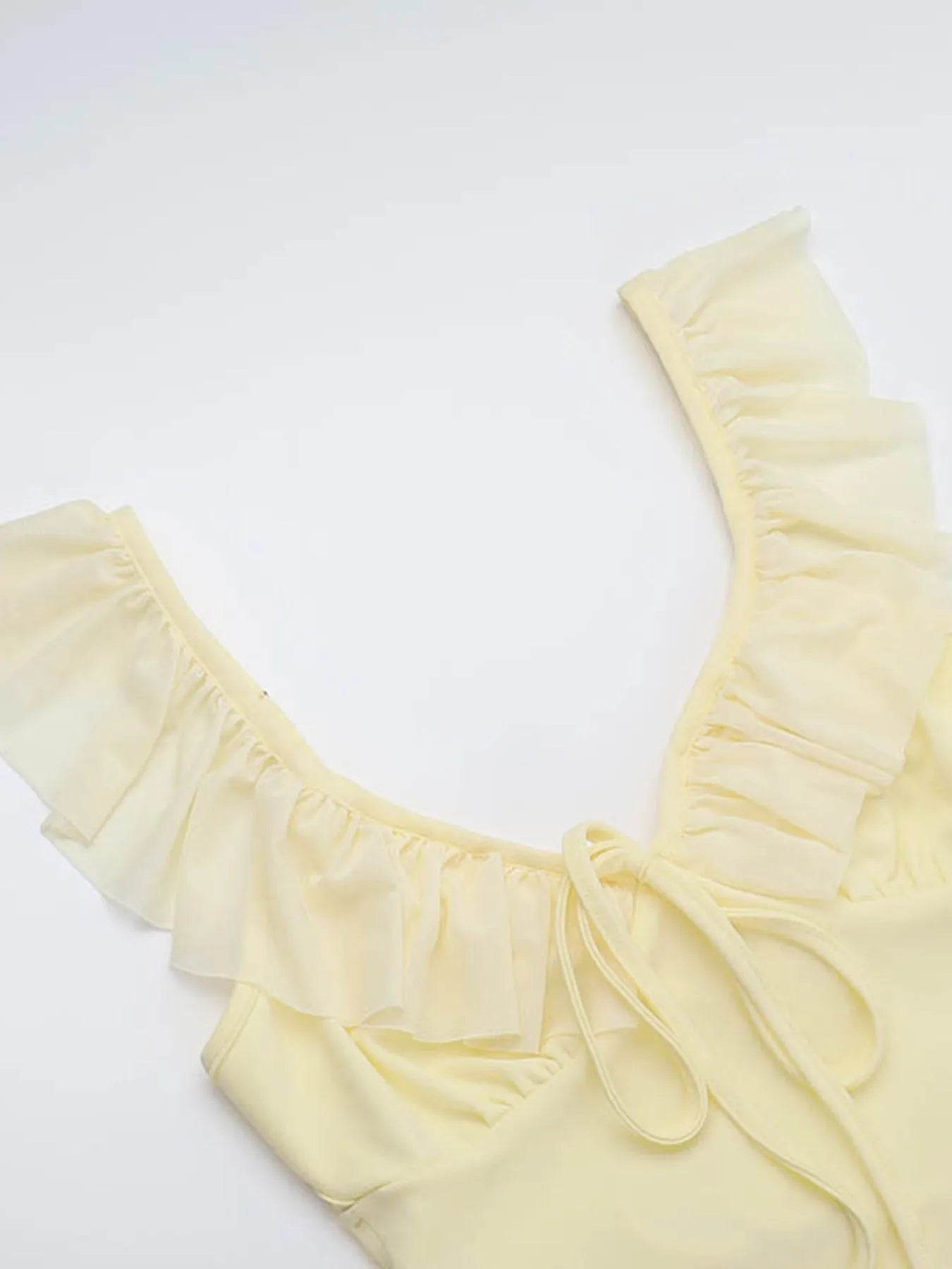 Ruffled V-Neck Sleeveless Maxi Dress - Lookzlike