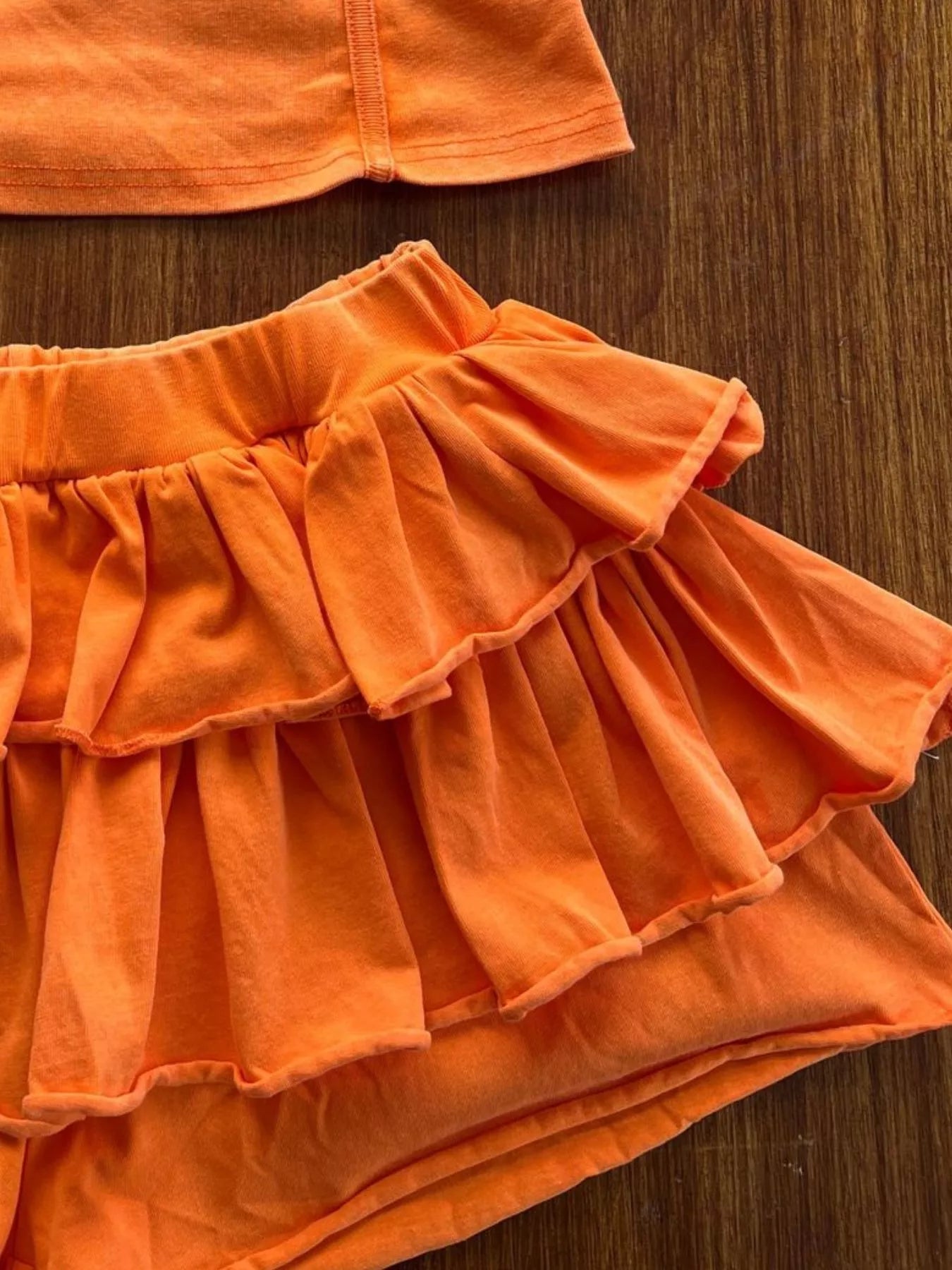 Scoop Neck Cami and Ruffled Skirt Set designed for comfort and style at Lookzlike