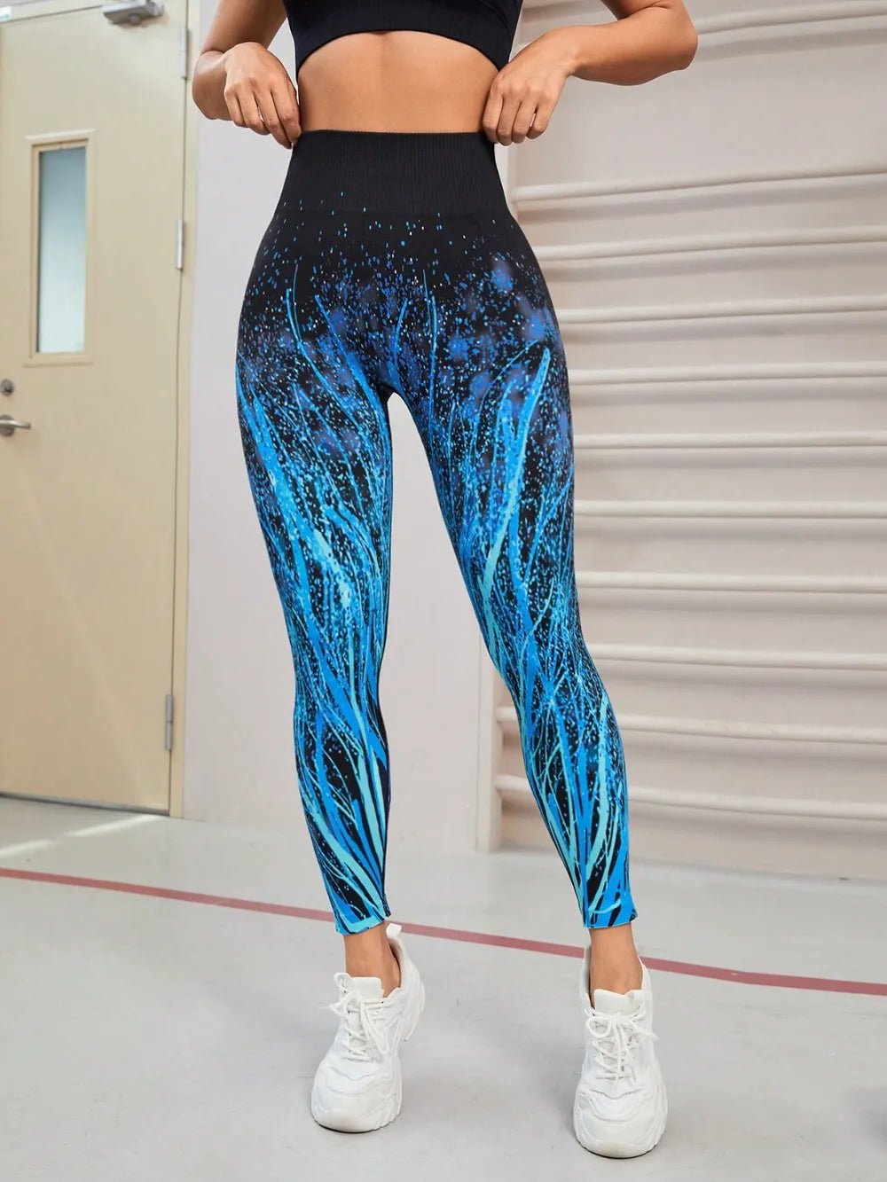 Seamless Printed High Waist Active Leggings - Lookzlike