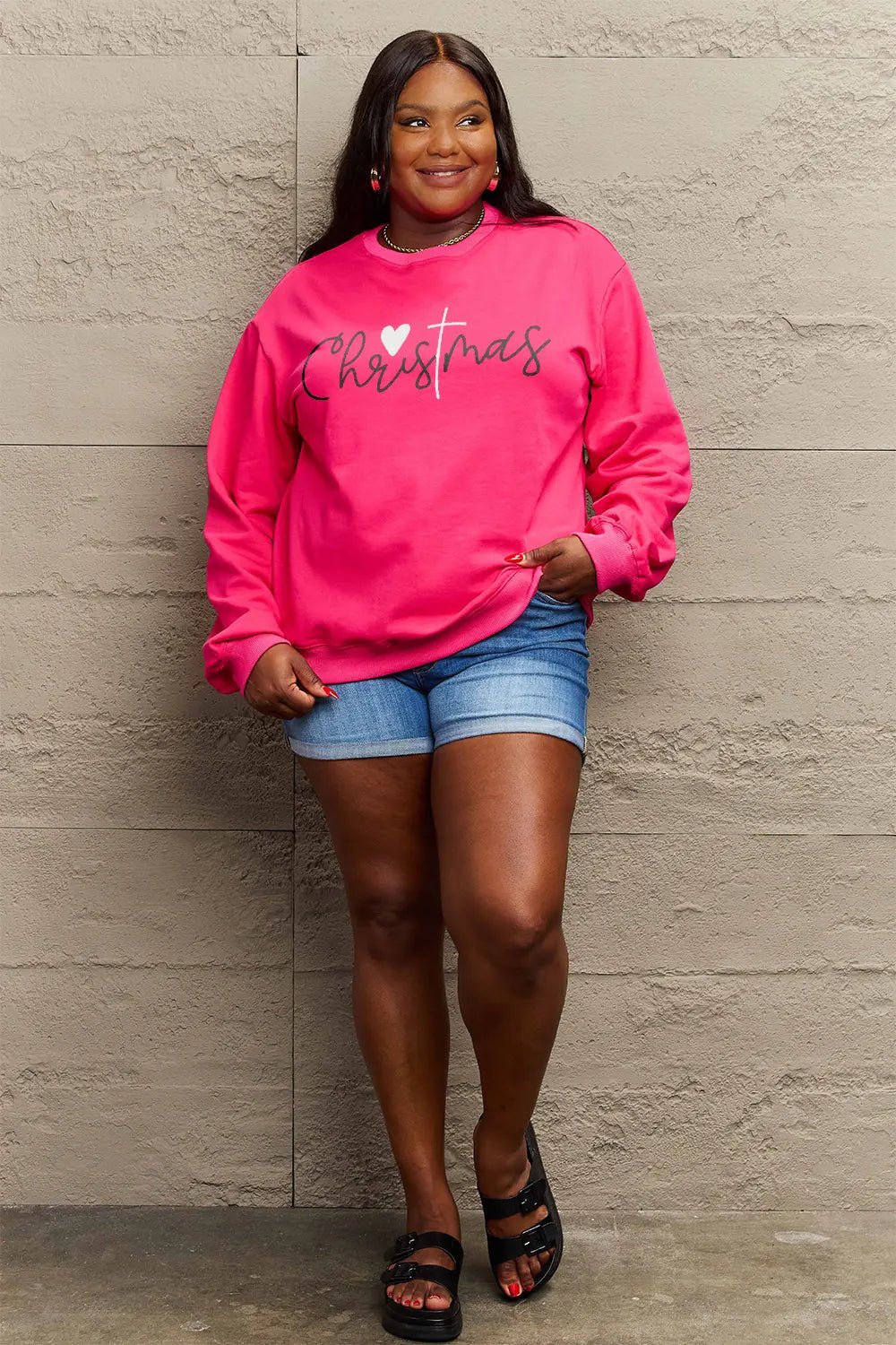 Simply Love Full Size CHRISTMAS Long Sleeve Sweatshirt - Lookzlike