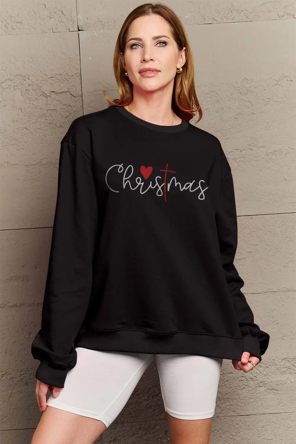 Simply Love Full Size CHRISTMAS Long Sleeve Sweatshirt - Lookzlike
