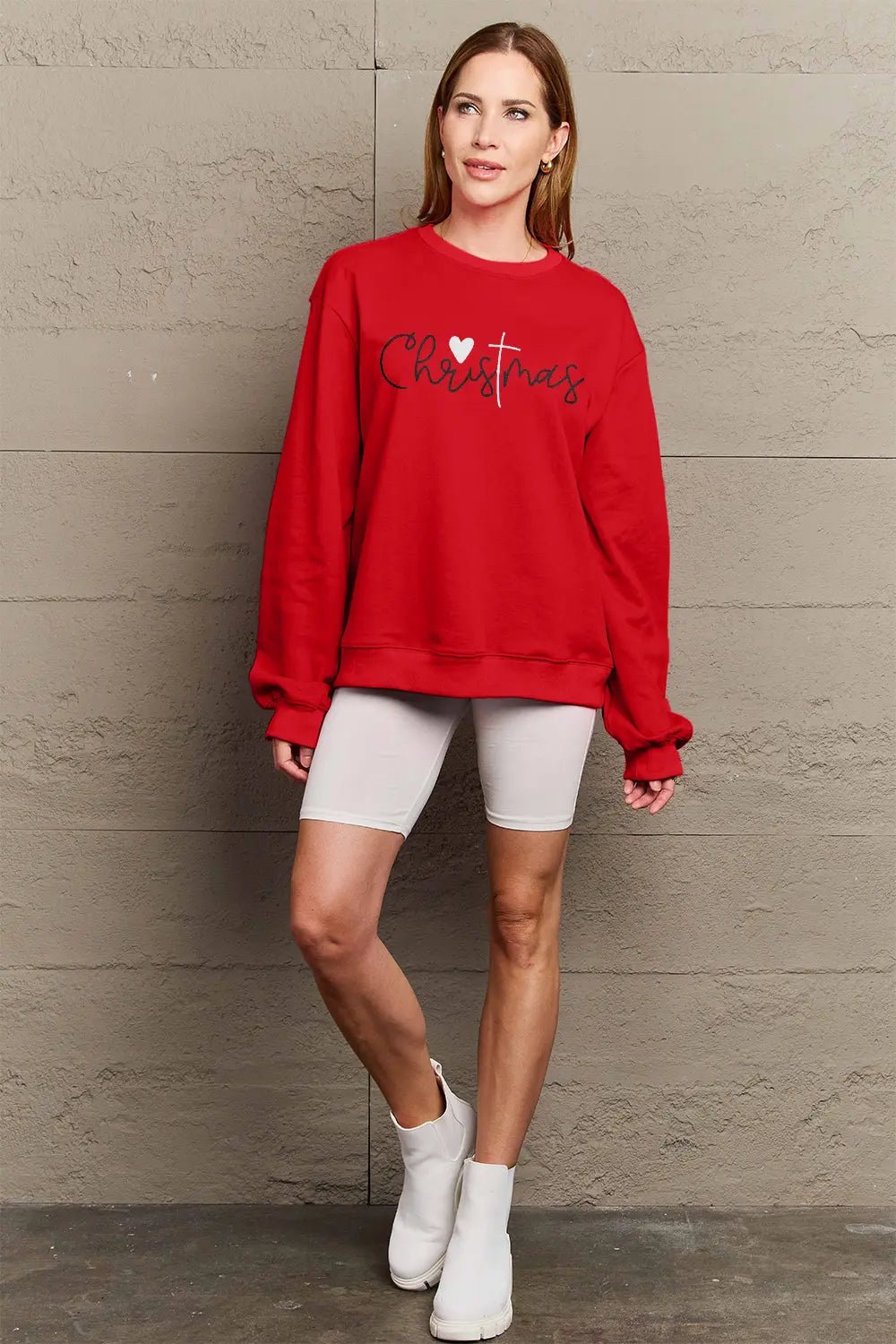 Simply Love Full Size CHRISTMAS Long Sleeve Sweatshirt - Lookzlike