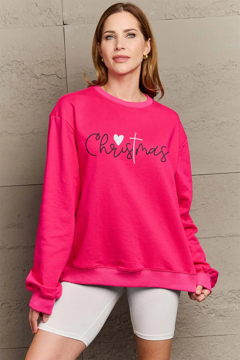 Simply Love Full Size CHRISTMAS Long Sleeve Sweatshirt - Lookzlike