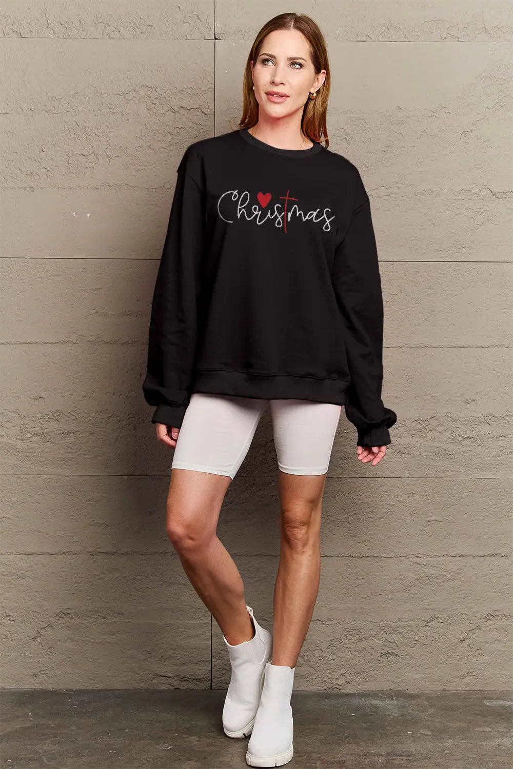 Simply Love Full Size CHRISTMAS Long Sleeve Sweatshirt - Lookzlike