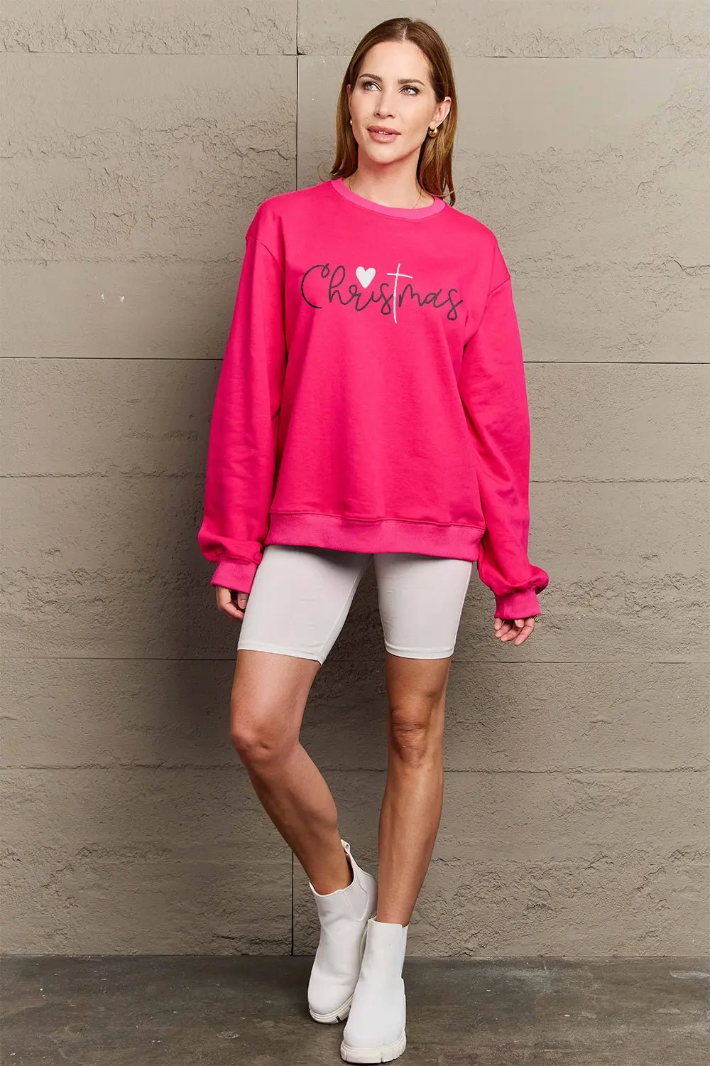 Simply Love Full Size CHRISTMAS Long Sleeve Sweatshirt - Lookzlike